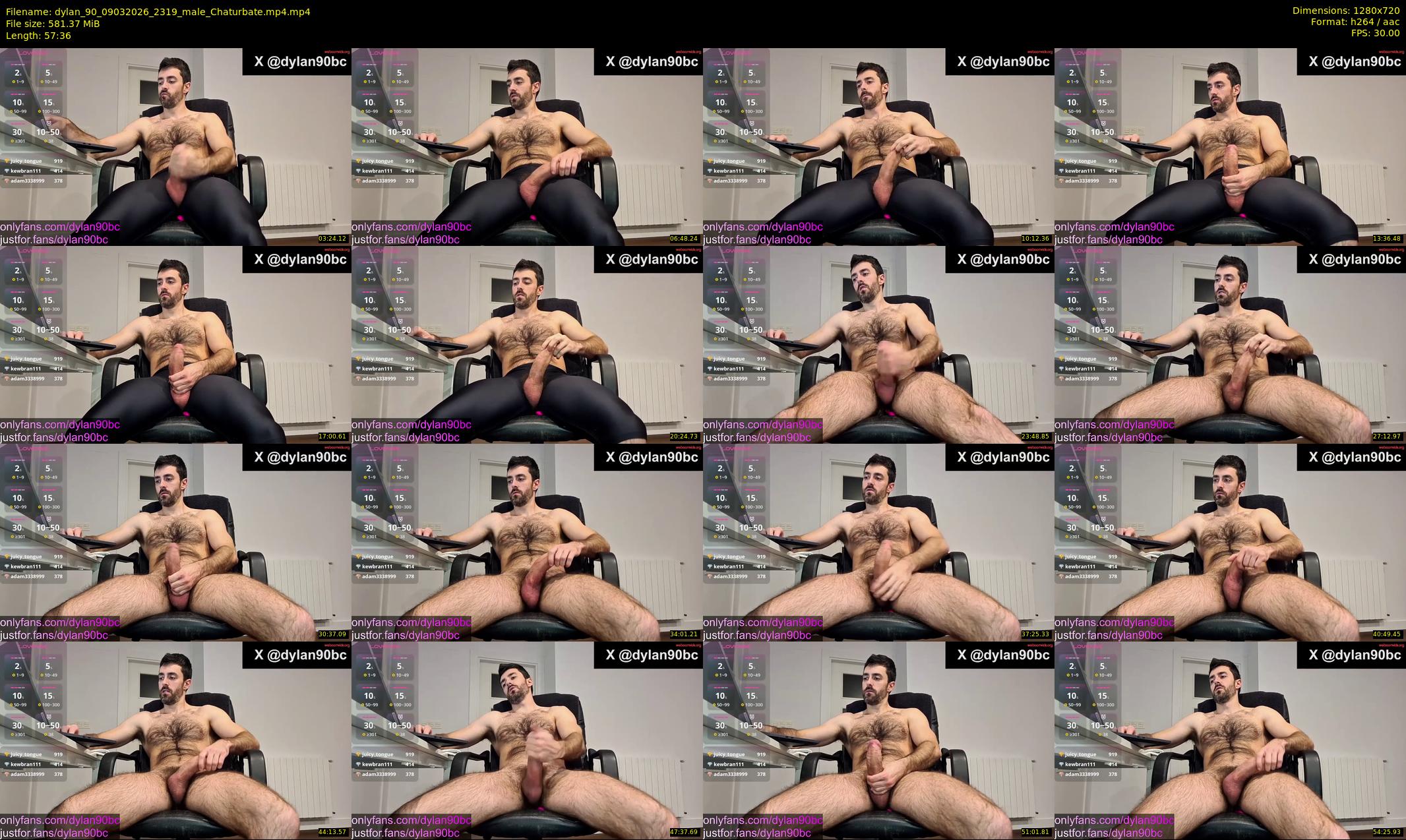 dylan_90 — 58 minute Chaturbate male cam show recording, 720p, Mar 9, 2026