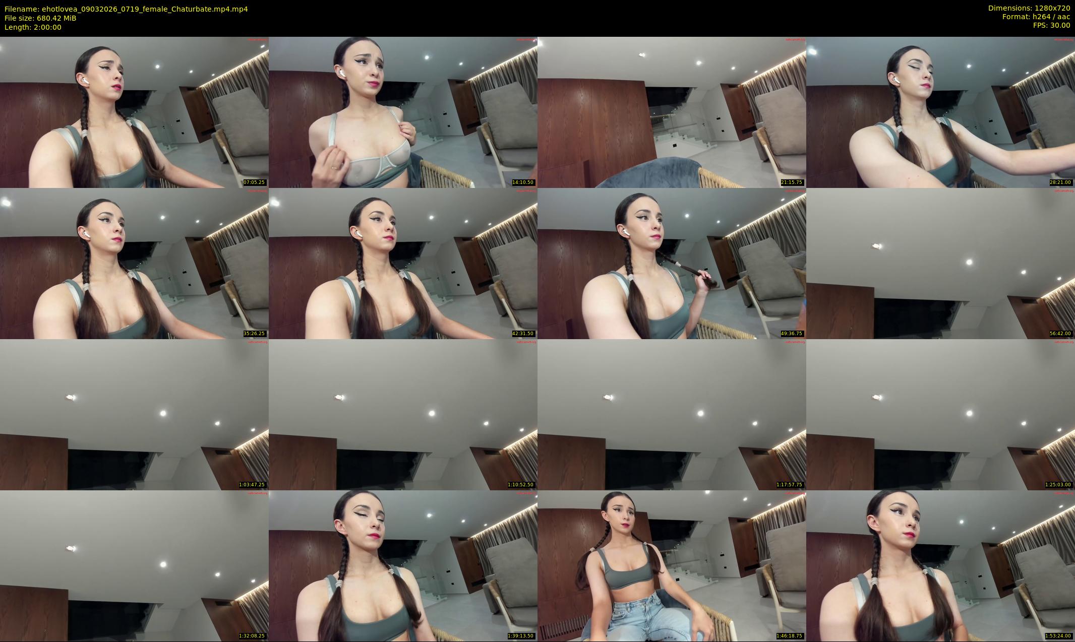ehotlovea — 120 minute Chaturbate female cam show recording, 720p, Mar 9, 2026