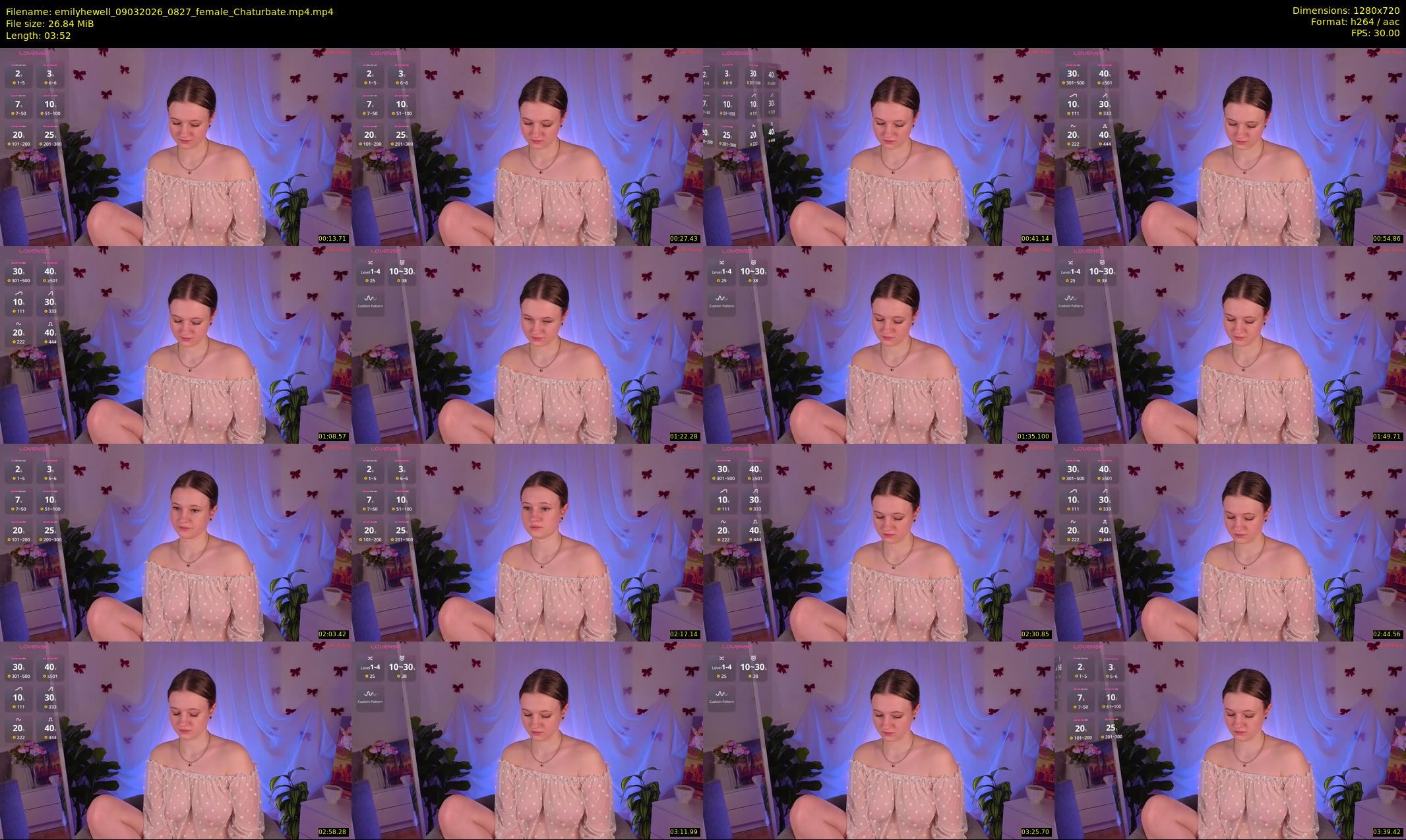 emilyhewell — 4 minute Chaturbate female cam show recording, 720p, Mar 9, 2026
