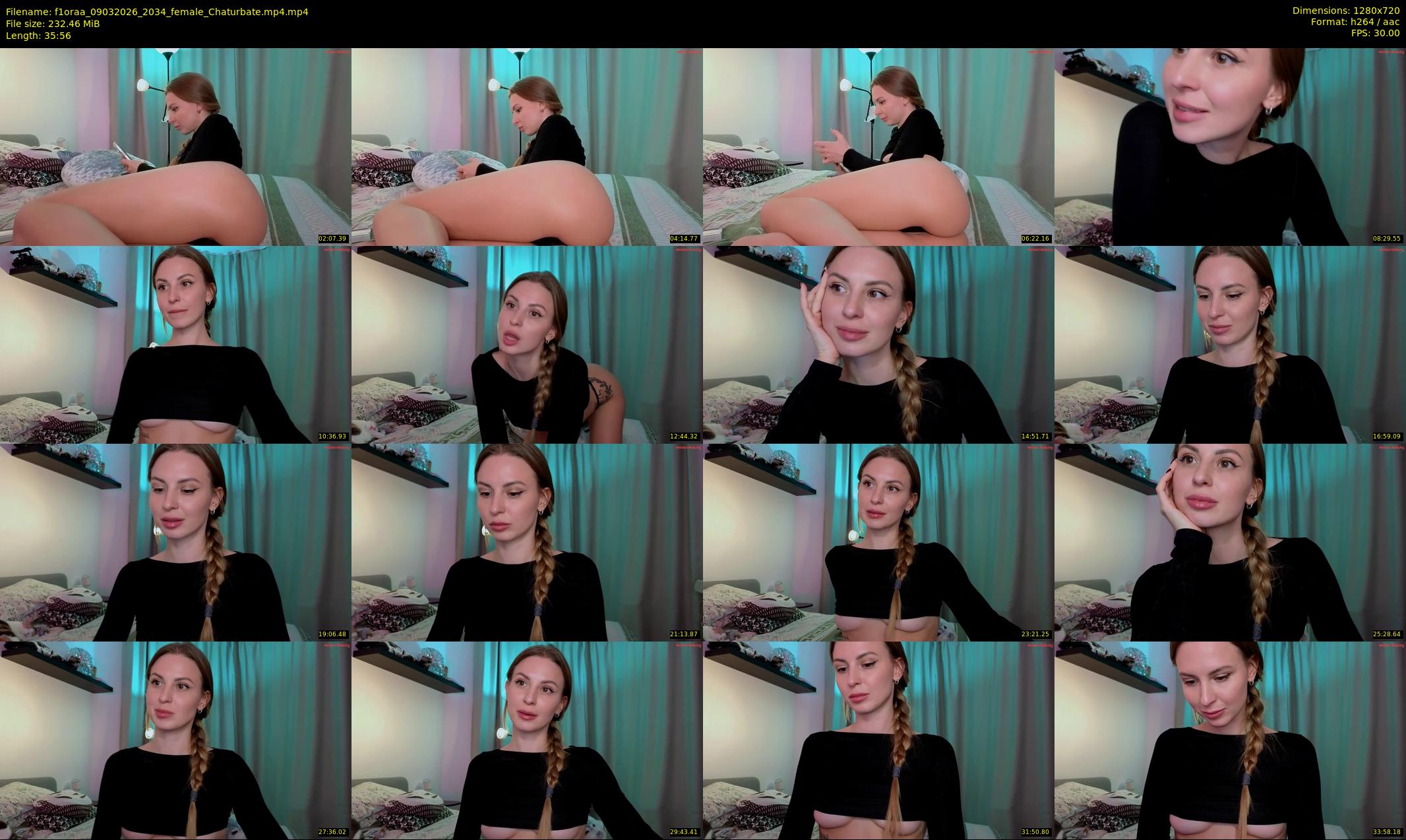 f1oraa — 36 minute Chaturbate female cam show recording, 720p, Mar 9, 2026