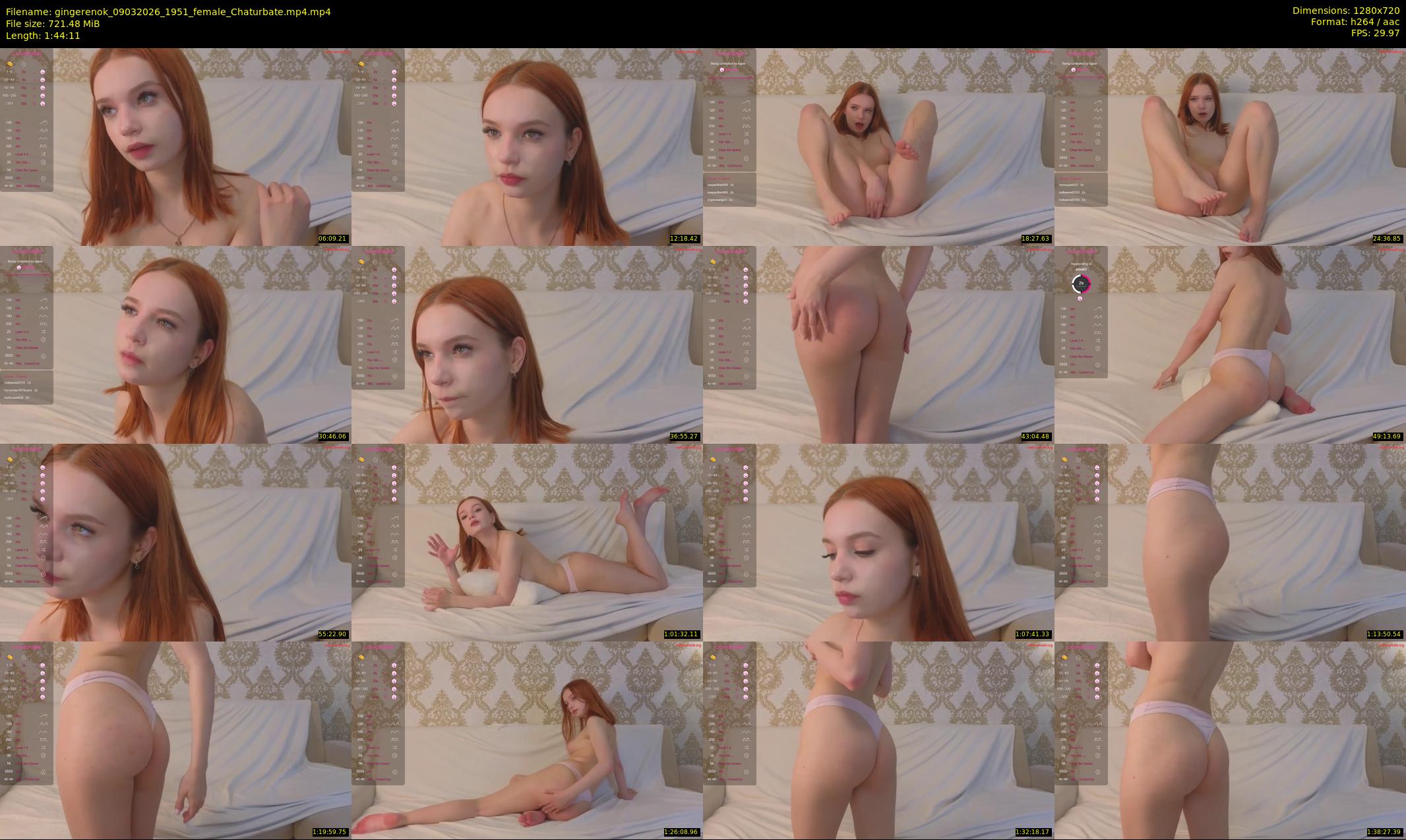 gingerenok — 105 minute Chaturbate female cam show recording, 720p, Mar 9, 2026