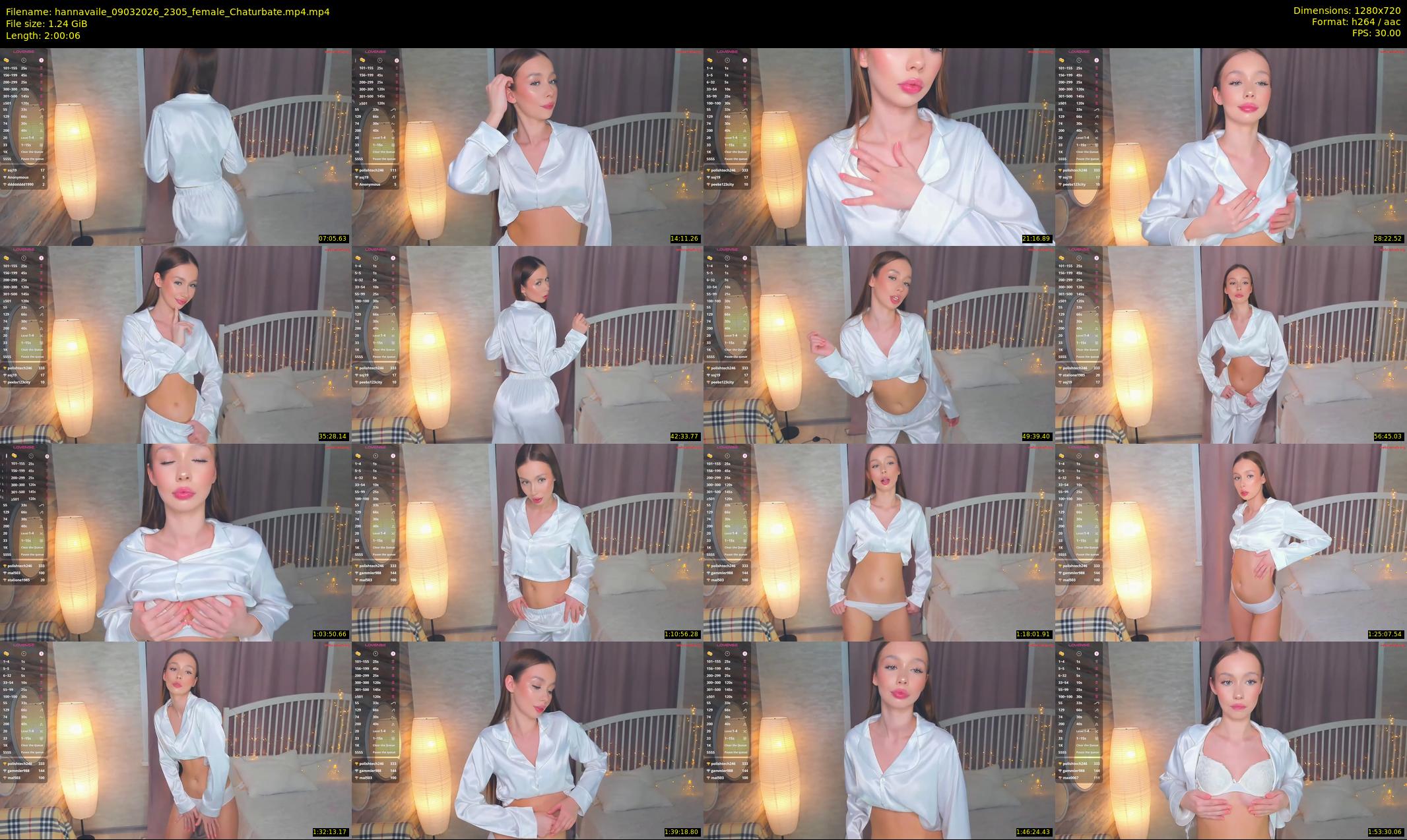 hannavaile — 121 minute Chaturbate female cam show recording, 720p, Mar 9, 2026