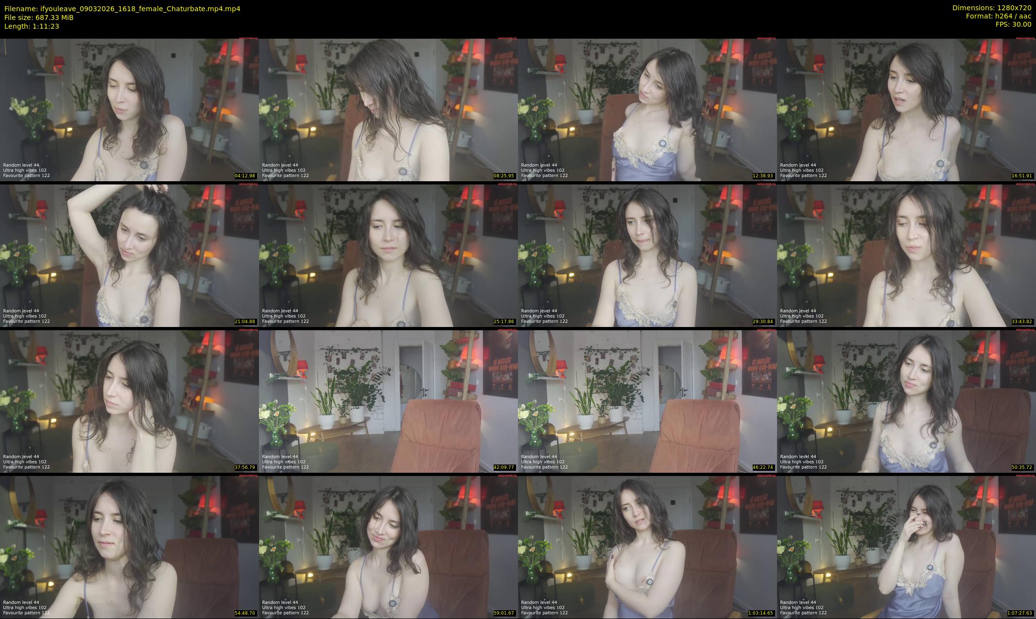 ifyouleave — 72 minute Chaturbate female cam show recording, 720p, Mar 9, 2026
