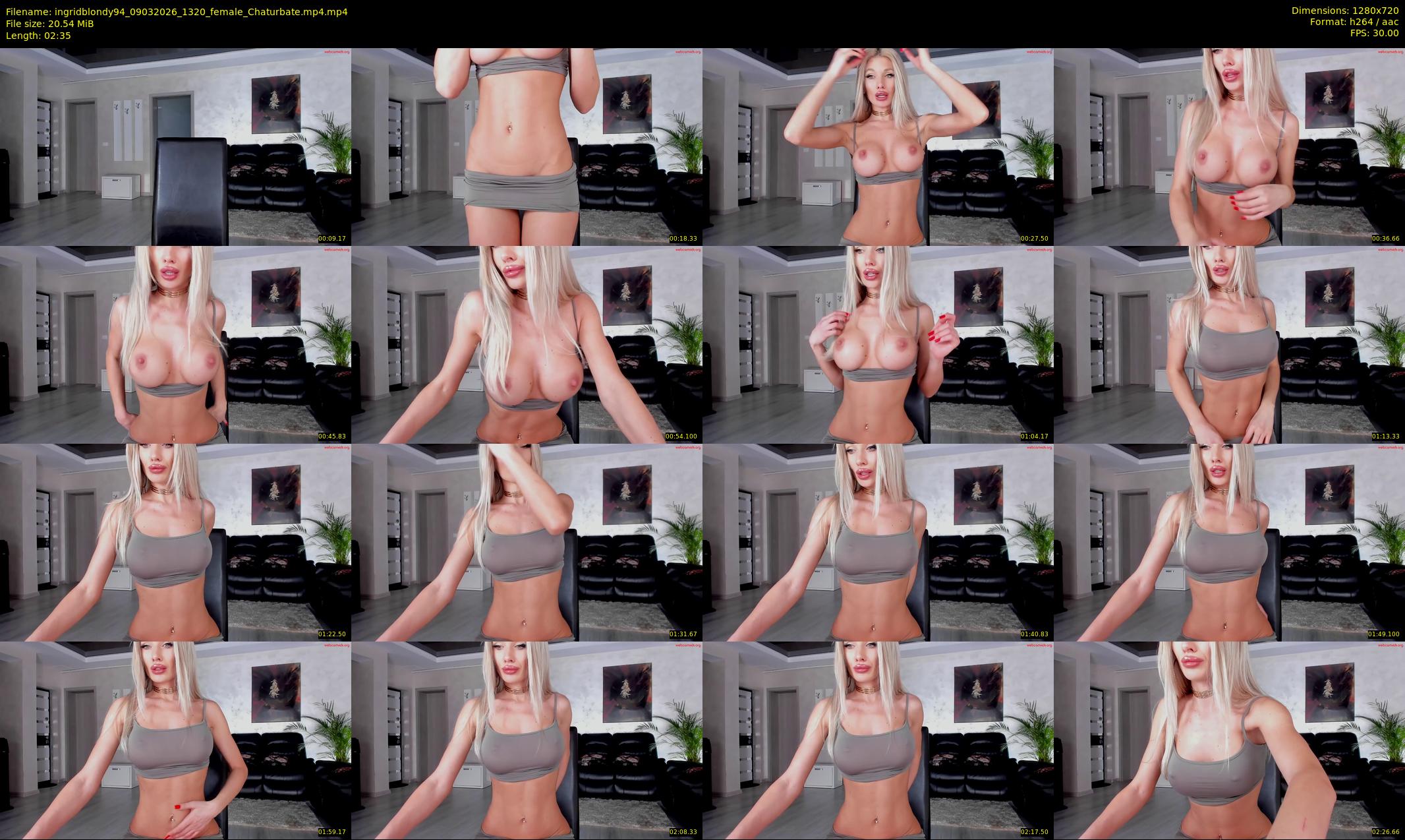 ingridblondy94 — 3 minute Chaturbate female cam show recording, 720p, Mar 9, 2026