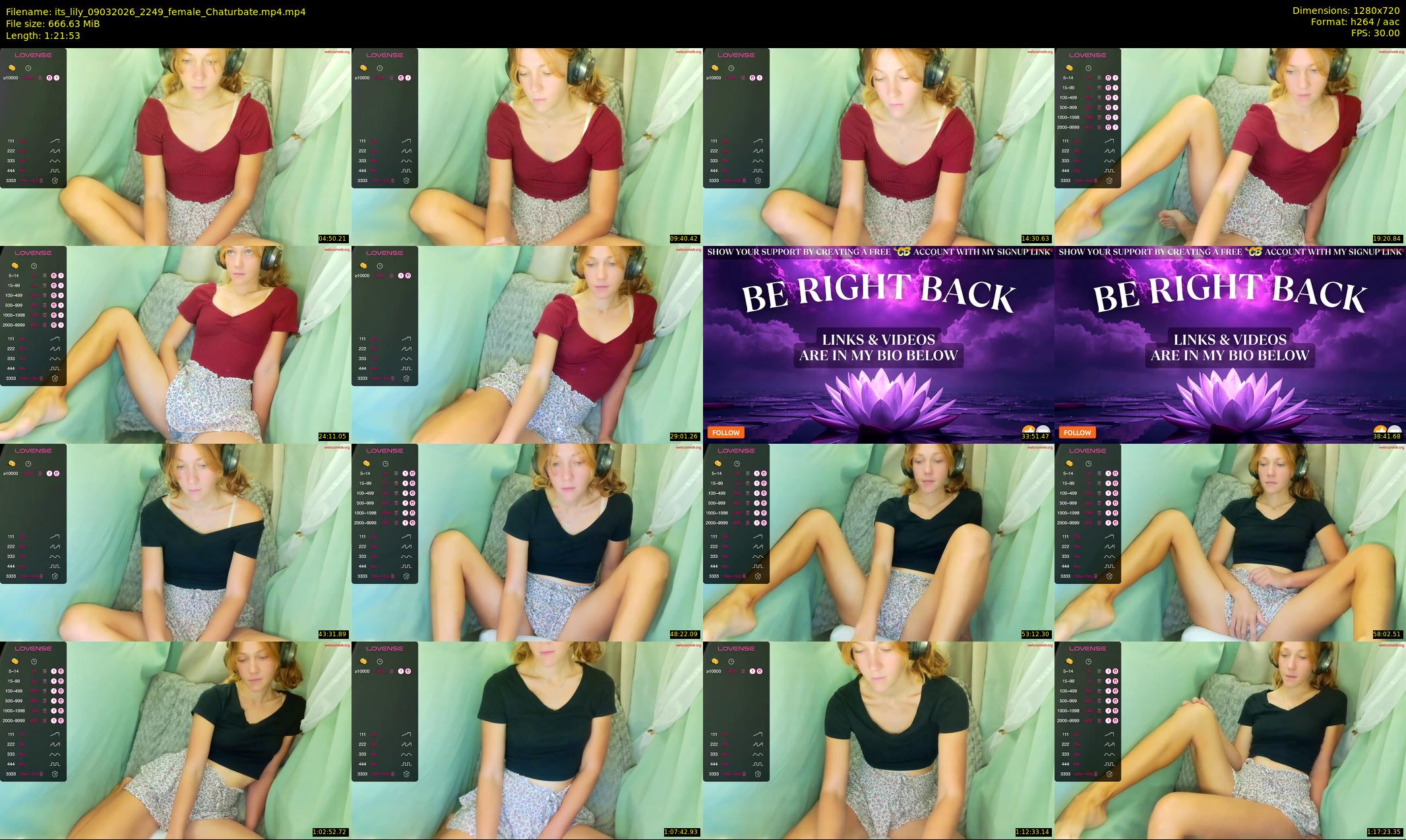 its_lily — 82 minute Chaturbate female cam show recording, 720p, Mar 9, 2026
