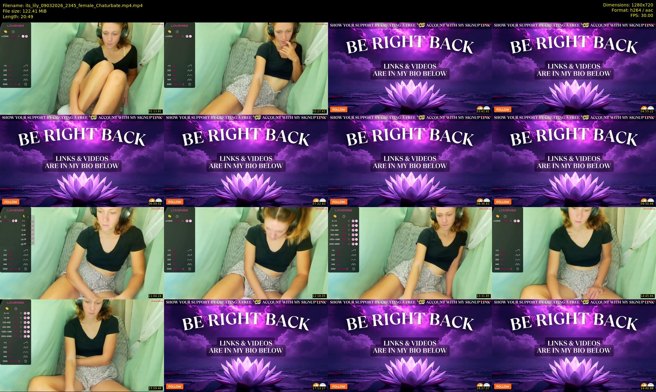 its_lily — 21 minute Chaturbate female cam show recording, 720p, Mar 9, 2026