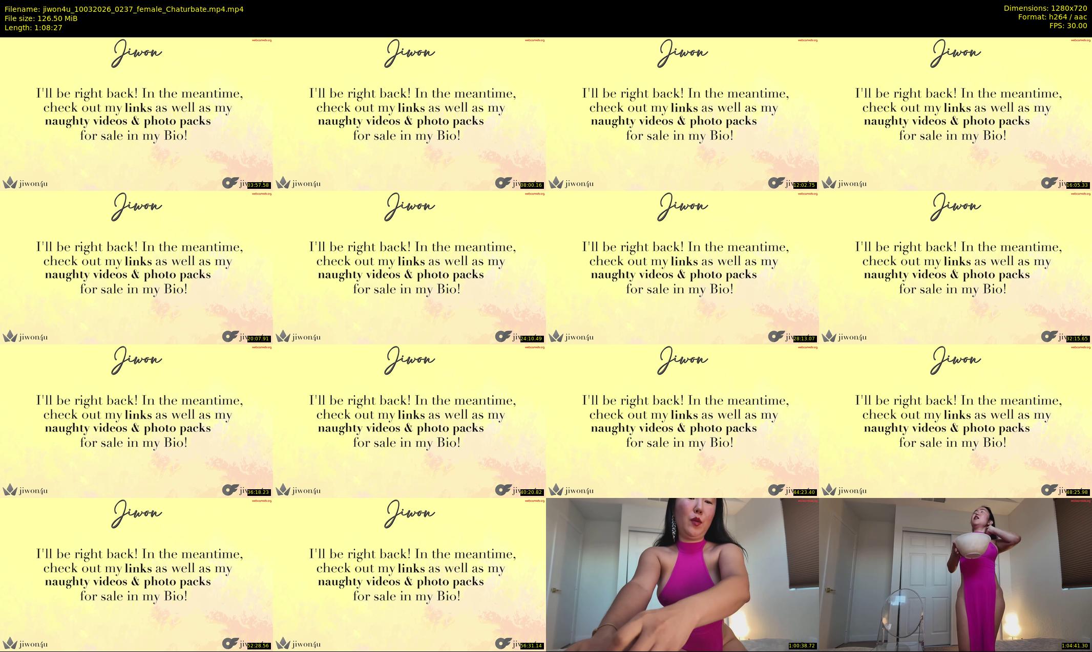 jiwon4u — 69 minute Chaturbate female cam show recording, 720p, Mar 10, 2026