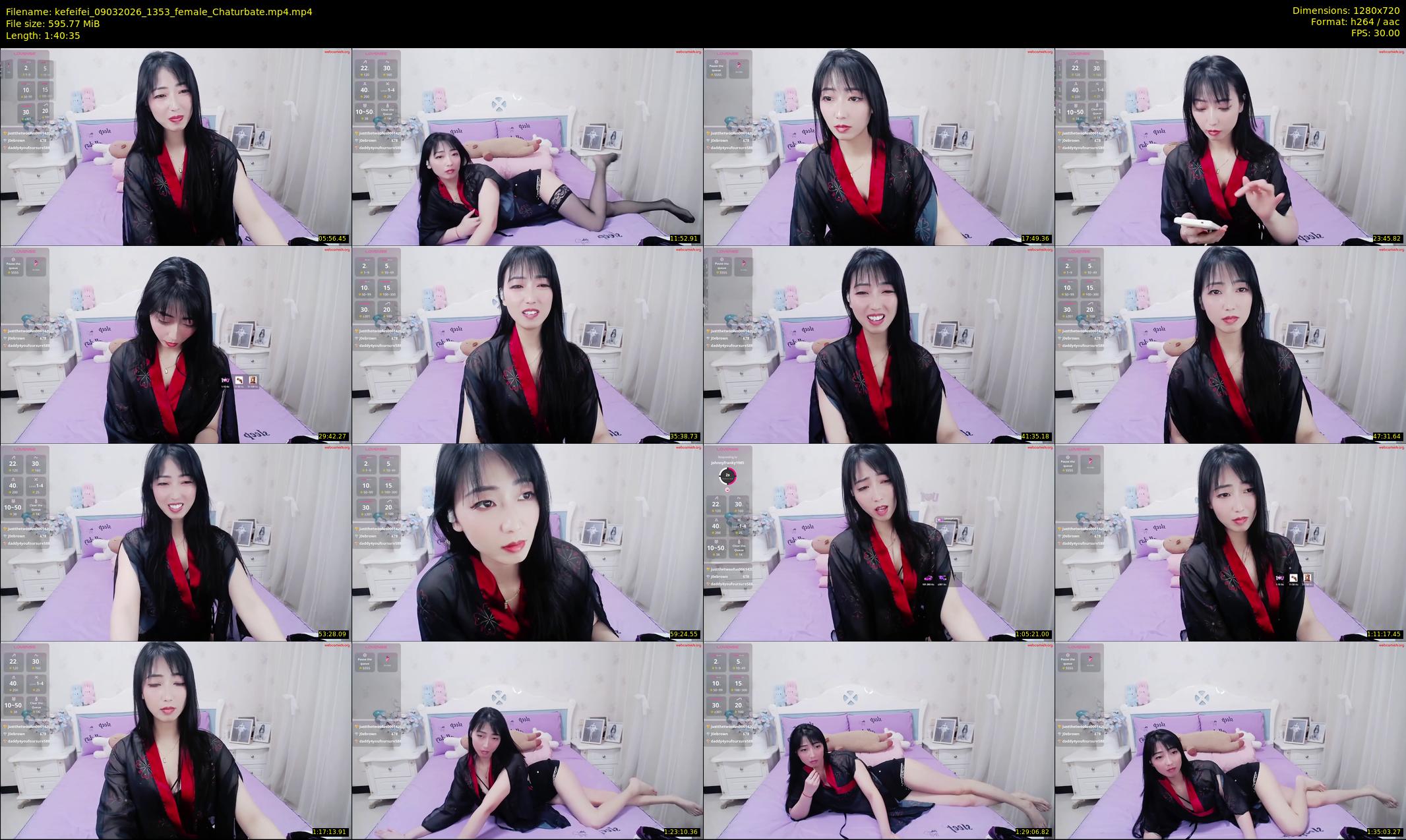 kefeifei — 101 minute Chaturbate female cam show recording, 720p, Mar 9, 2026