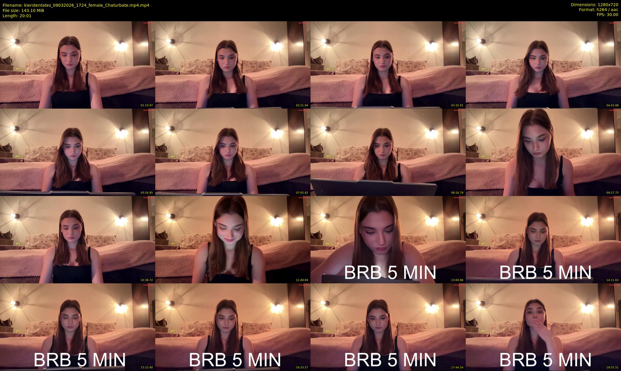 kierstentates — 21 minute Chaturbate female cam show recording, 720p, Mar 9, 2026