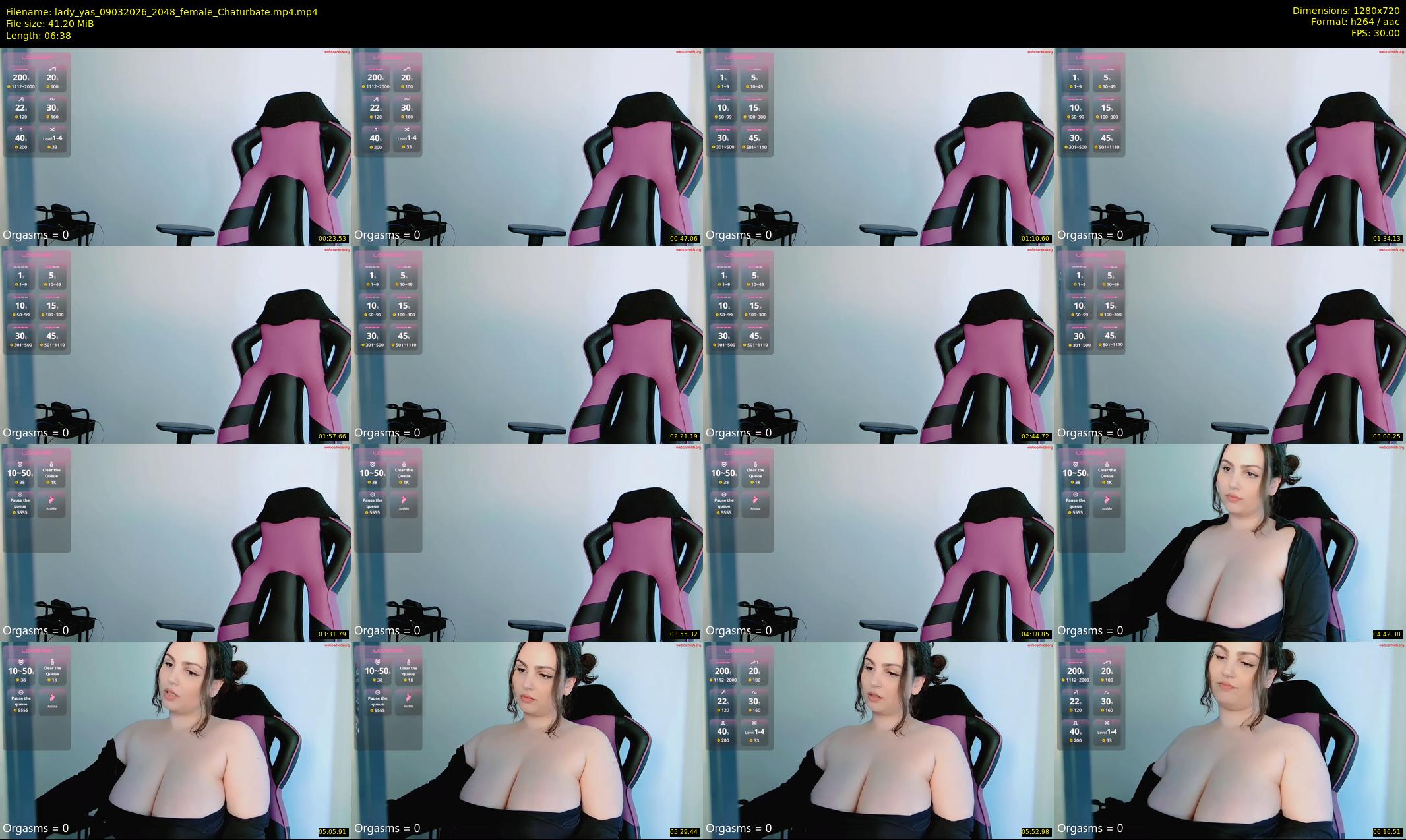 lady_yas — 7 minute Chaturbate female cam show recording, 720p, Mar 9, 2026