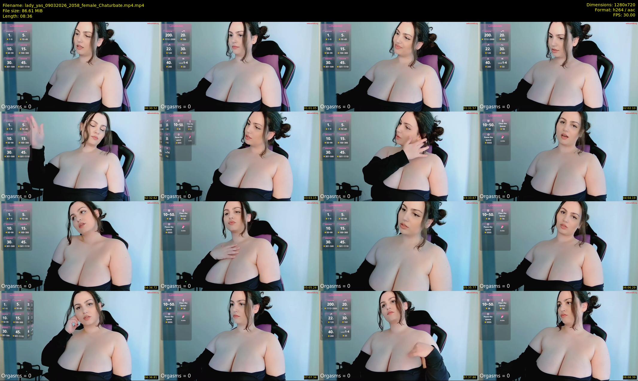 lady_yas — 9 minute Chaturbate female cam show recording, 720p, Mar 9, 2026
