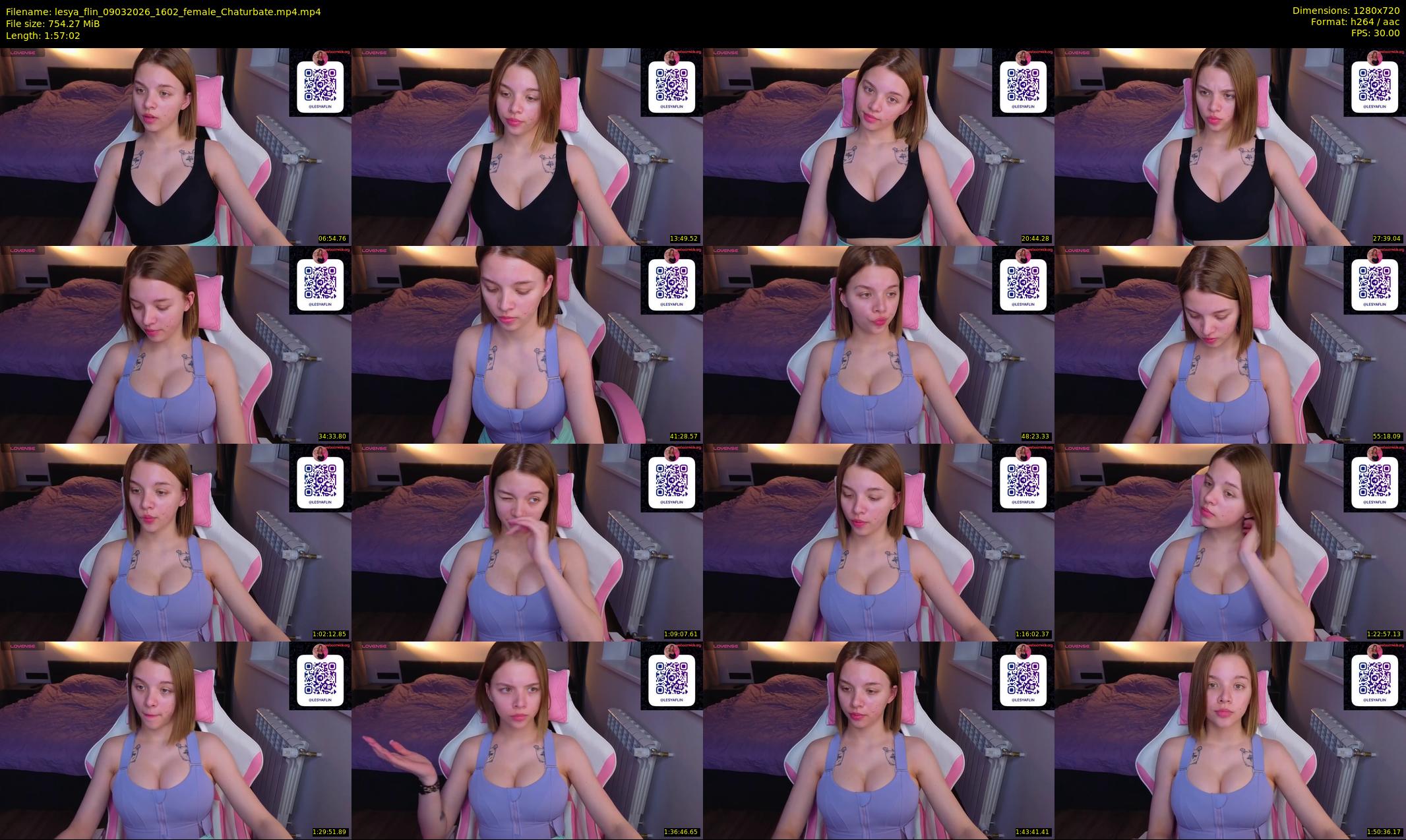 lesya_flin — 118 minute Chaturbate female cam show recording, 720p, Mar 9, 2026