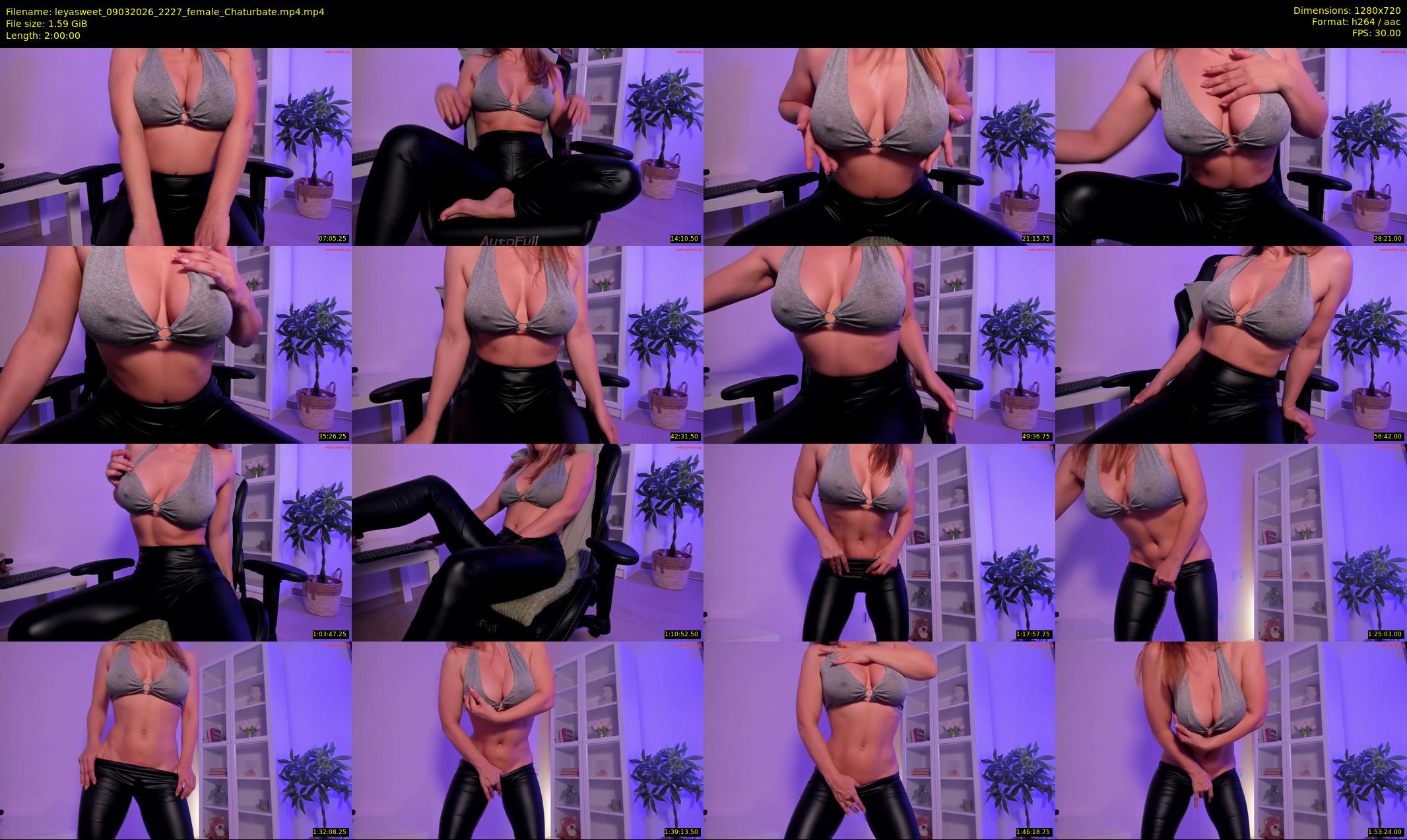 leyasweet — 120 minute Chaturbate female cam show recording, 720p, Mar 9, 2026