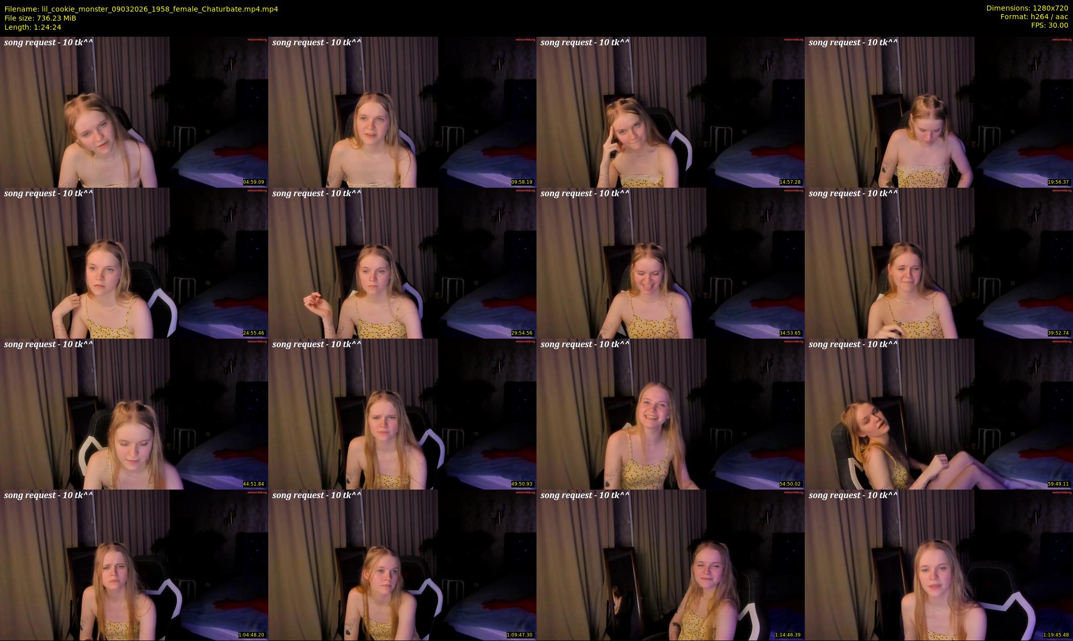 lil_cookie_monster — 85 minute Chaturbate female cam show recording, 720p, Mar 9, 2026