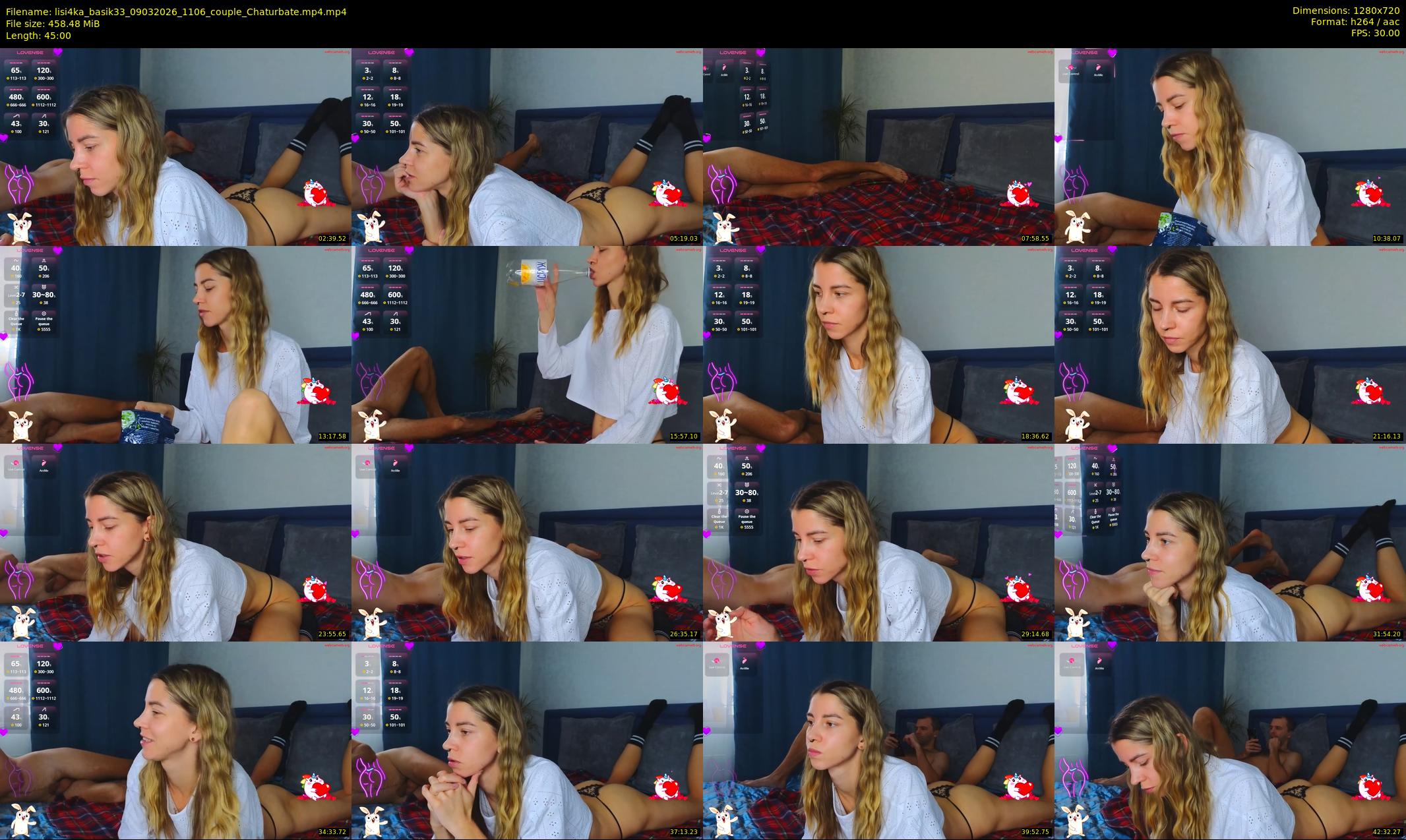 lisi4ka_basik33 — 45 minute Chaturbate couple cam show recording, 720p, Mar 9, 2026