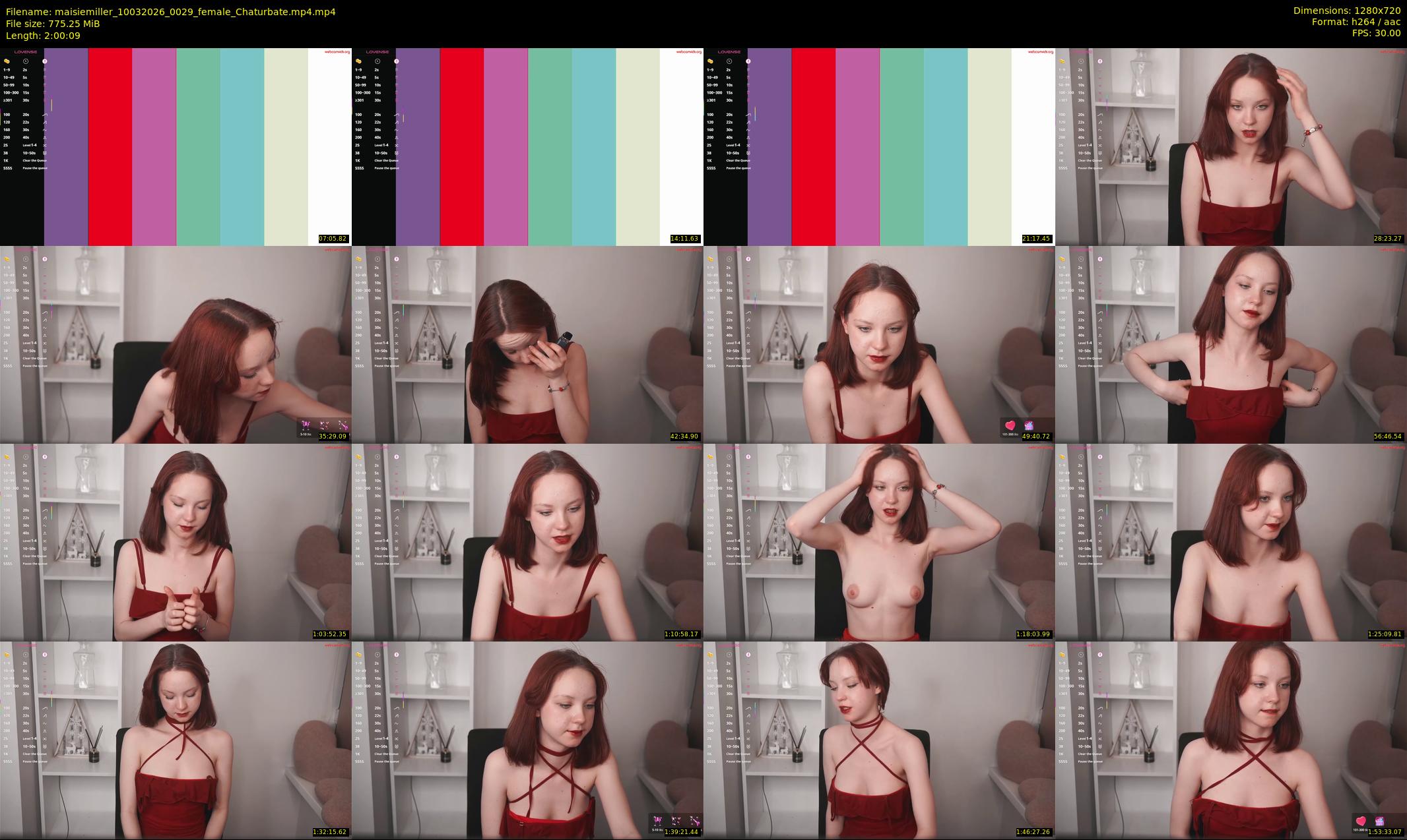 maisiemiller — 121 minute Chaturbate female cam show recording, 720p, Mar 10, 2026