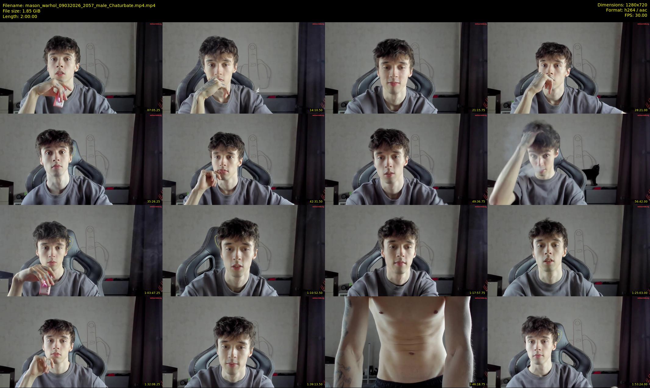mason_warhol — 120 minute Chaturbate male cam show recording, 720p, Mar 9, 2026