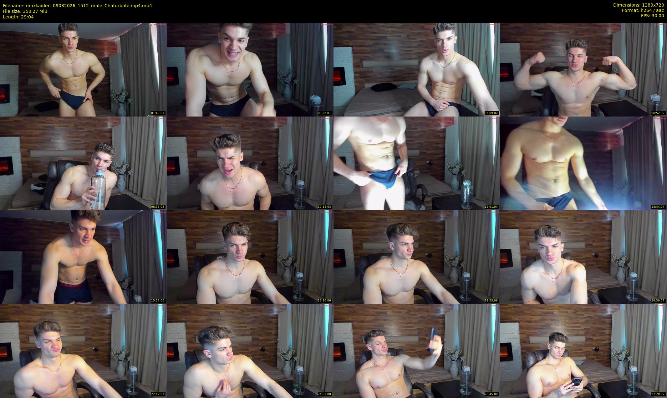 maxkaiden — 30 minute Chaturbate male cam show recording, 720p, Mar 9, 2026