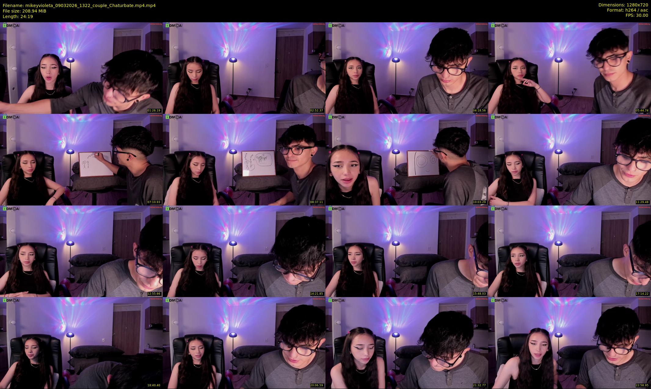 mikeyvioleta — 25 minute Chaturbate couple cam show recording, 720p, Mar 9, 2026