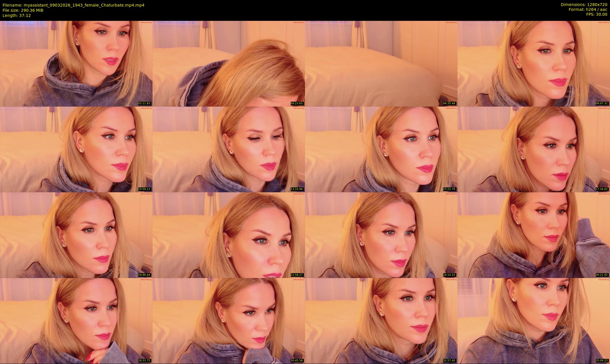 myassistant — 38 minute Chaturbate female cam show recording, 720p, Mar 9, 2026