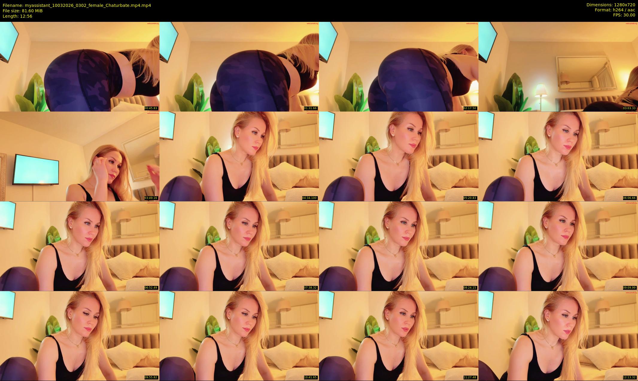 myassistant — 13 minute Chaturbate female cam show recording, 720p, Mar 10, 2026