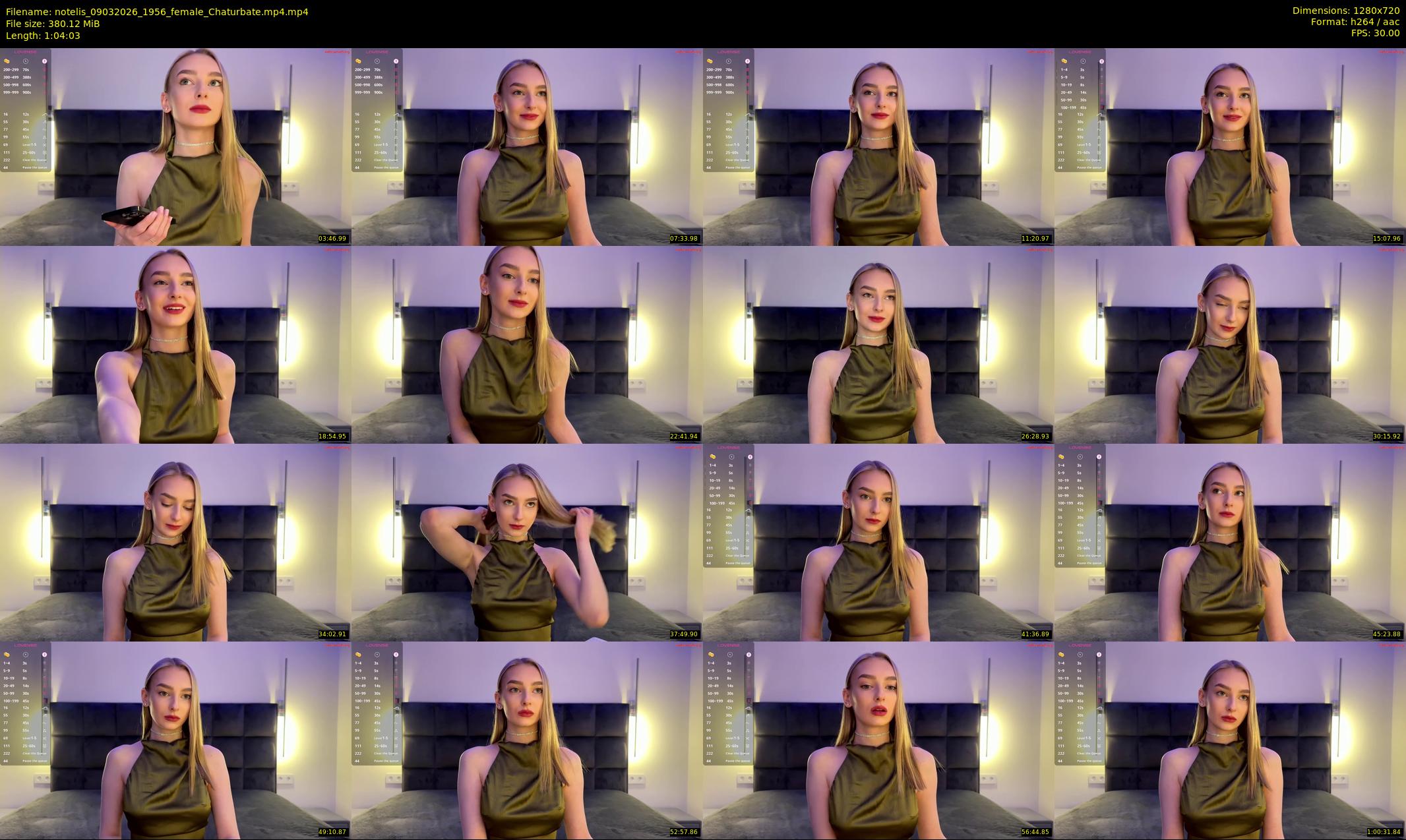 notelis — 65 minute Chaturbate female cam show recording, 720p, Mar 9, 2026