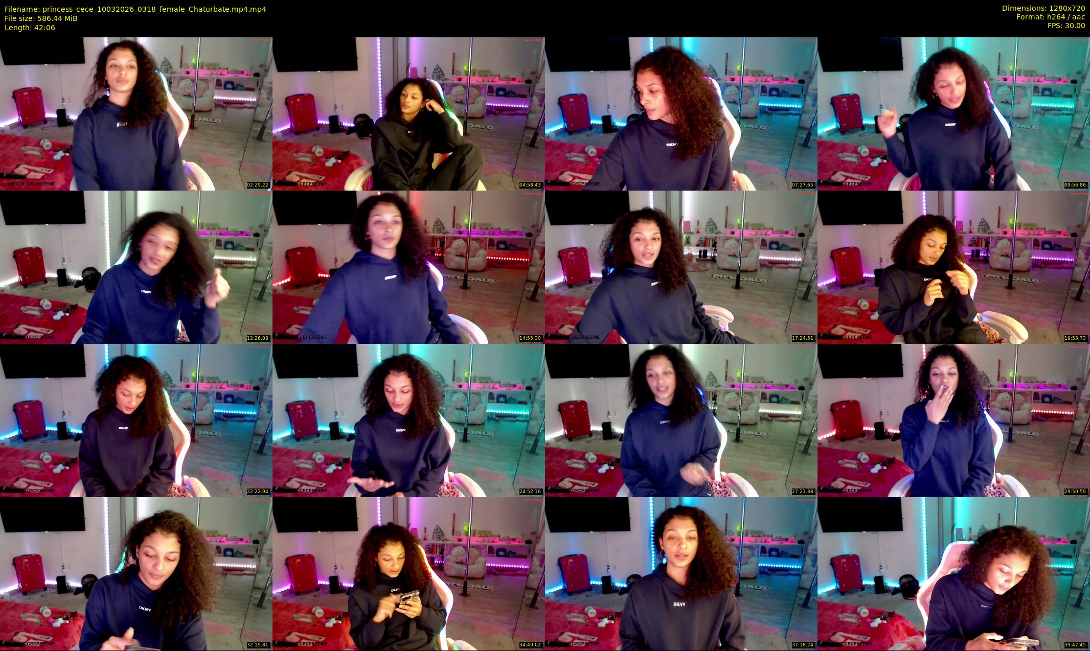 princess_cece — 43 minute Chaturbate female cam show recording, 720p, Mar 10, 2026