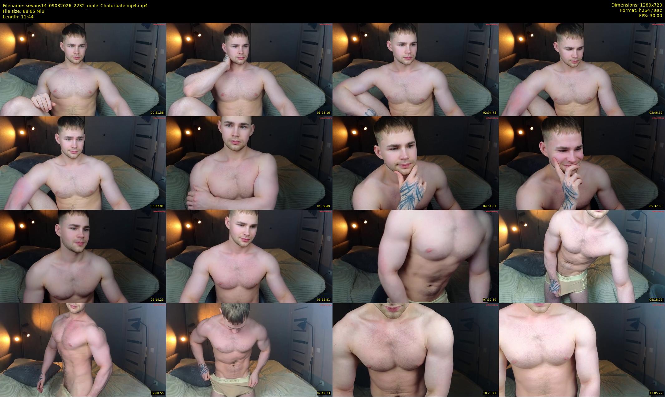 sevans14 — 12 minute Chaturbate male cam show recording, 720p, Mar 9, 2026
