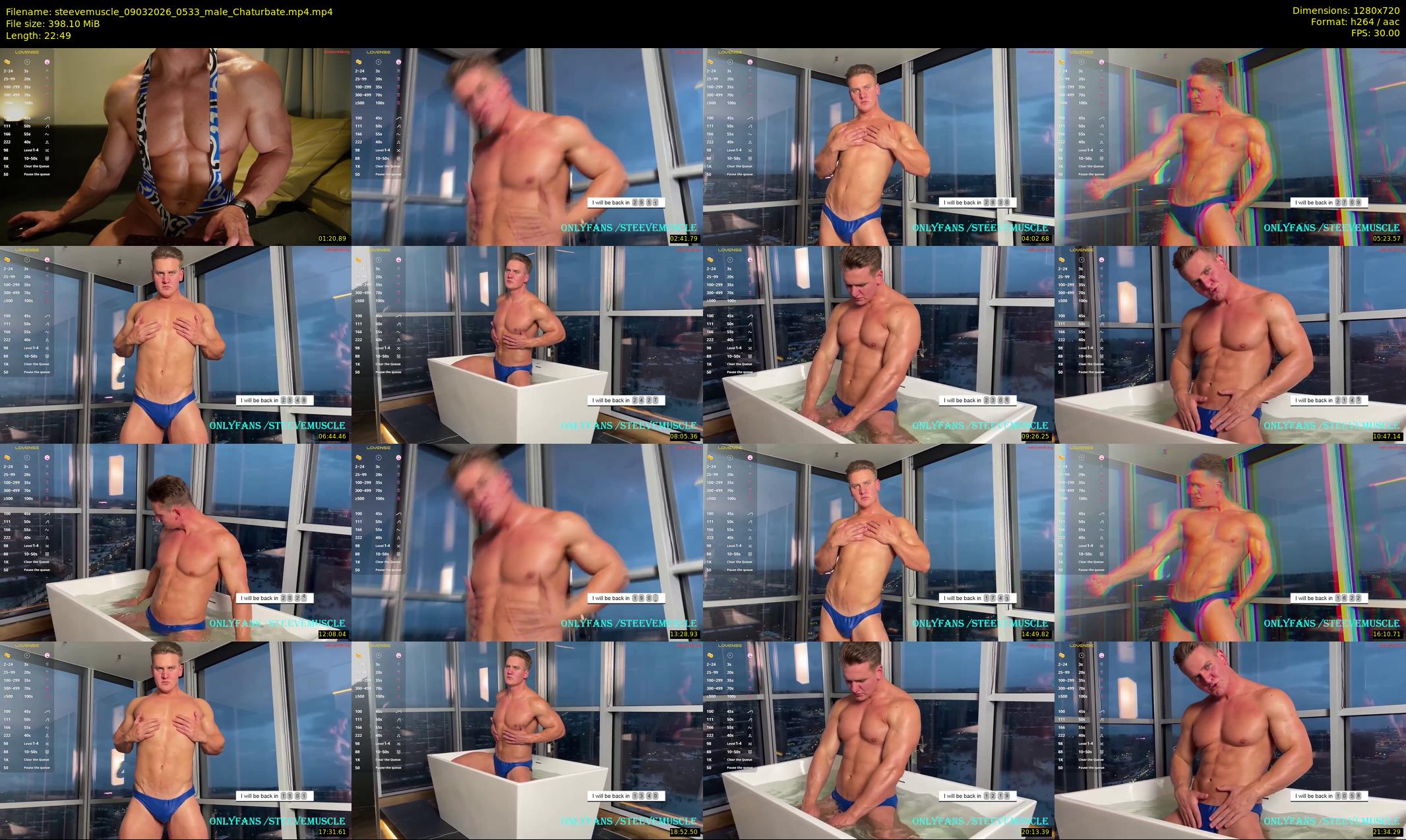 steevemuscle — 23 minute Chaturbate male cam show recording, 720p, Mar 9, 2026