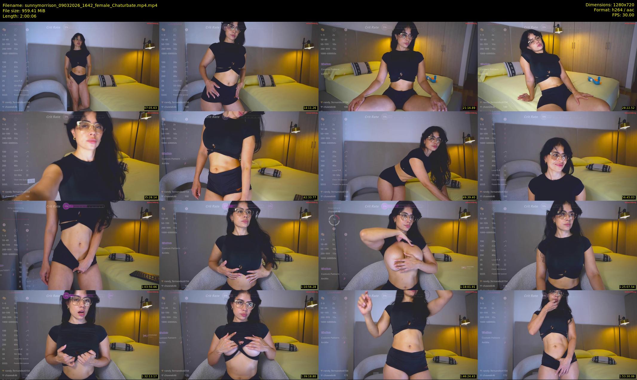 sunnymorrison — 121 minute Chaturbate female cam show recording, 720p, Mar 9, 2026