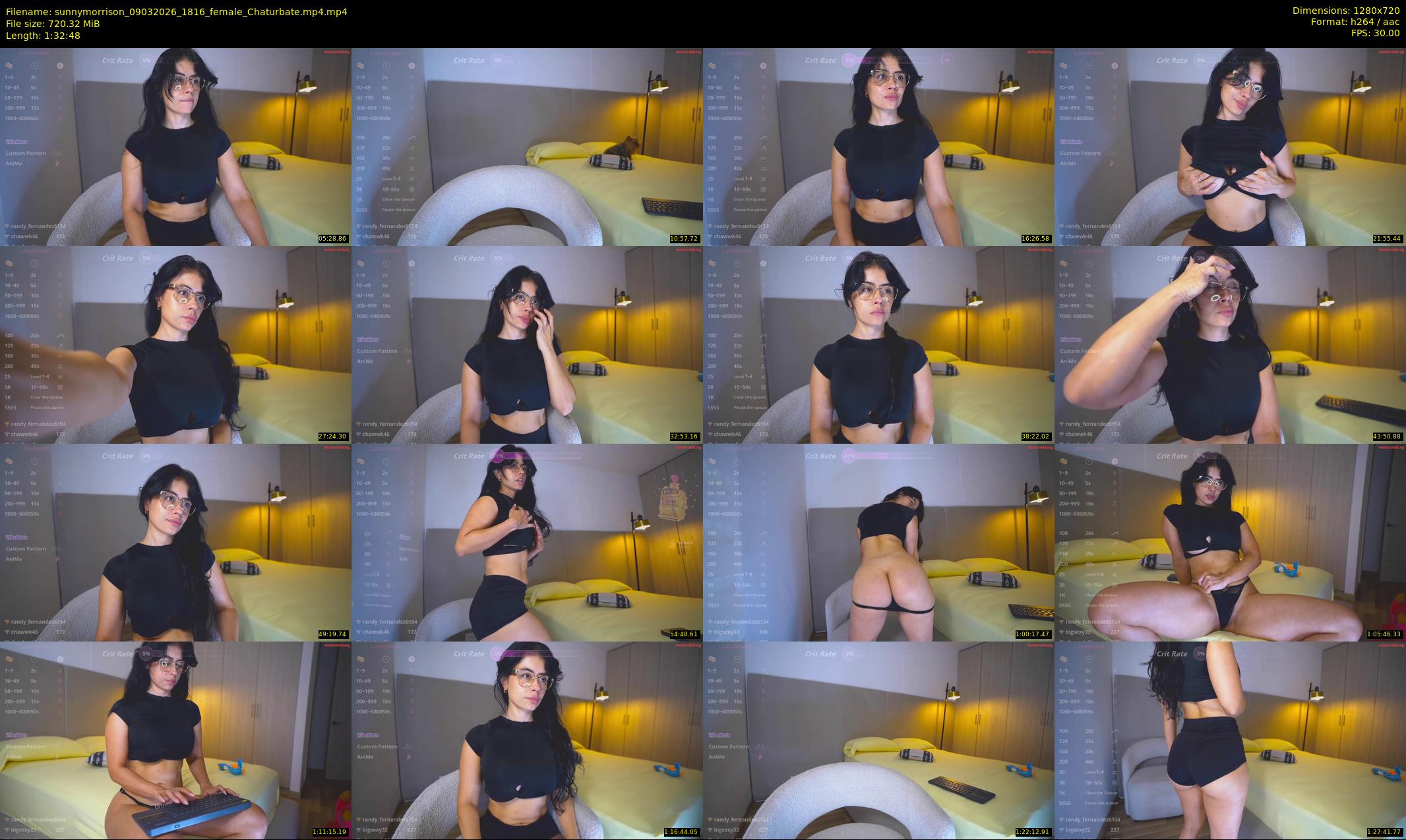 sunnymorrison — 93 minute Chaturbate female cam show recording, 720p, Mar 9, 2026