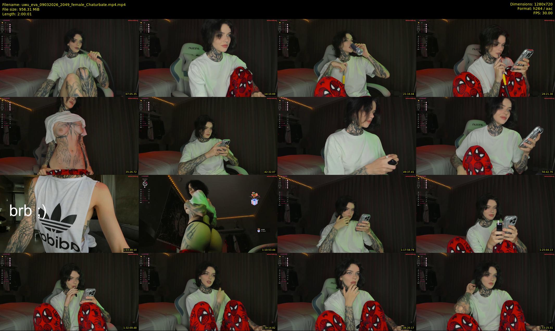uwu_eva — 121 minute Chaturbate female cam show recording, 720p, Mar 9, 2026