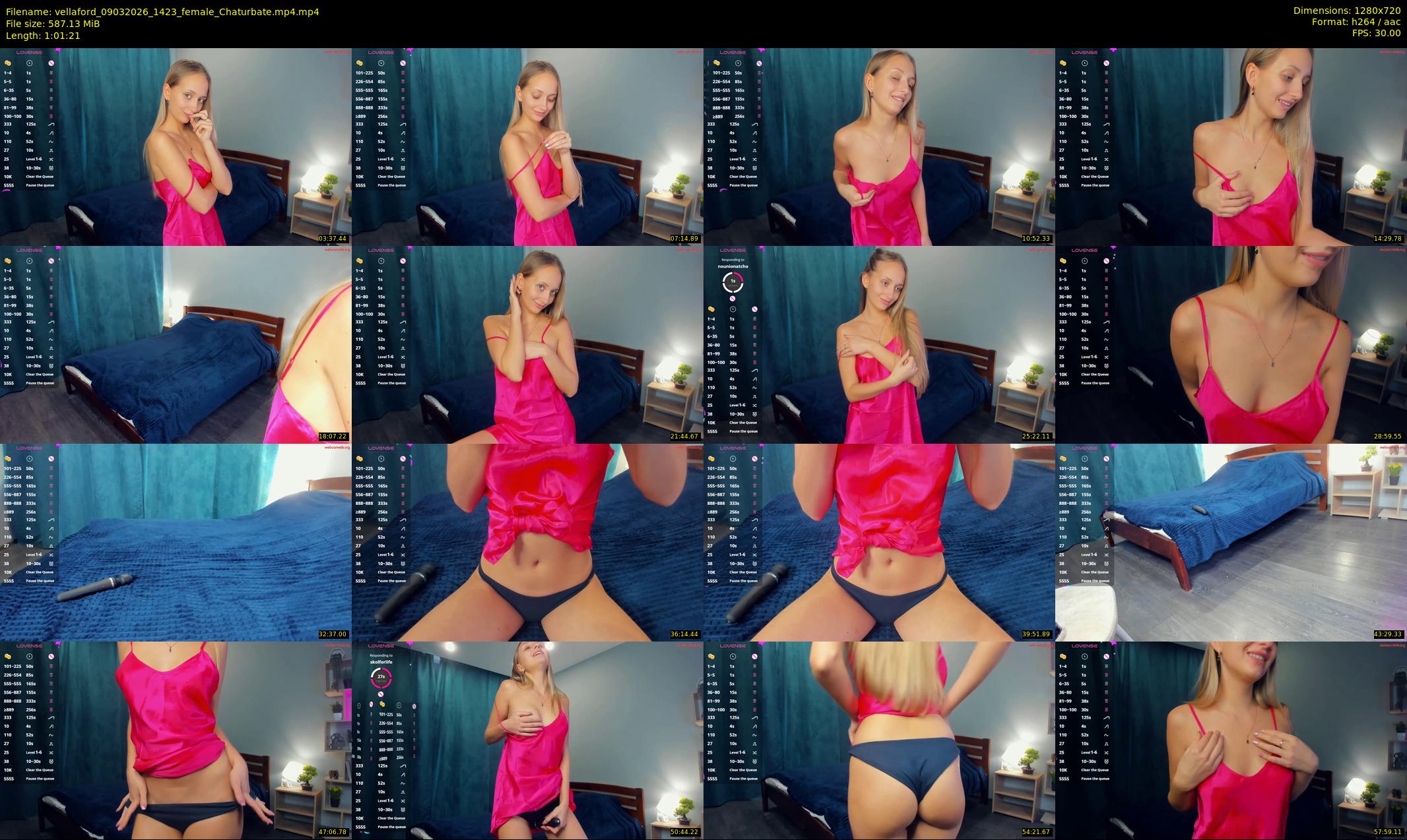 vellaford — 62 minute Chaturbate female cam show recording, 720p, Mar 9, 2026