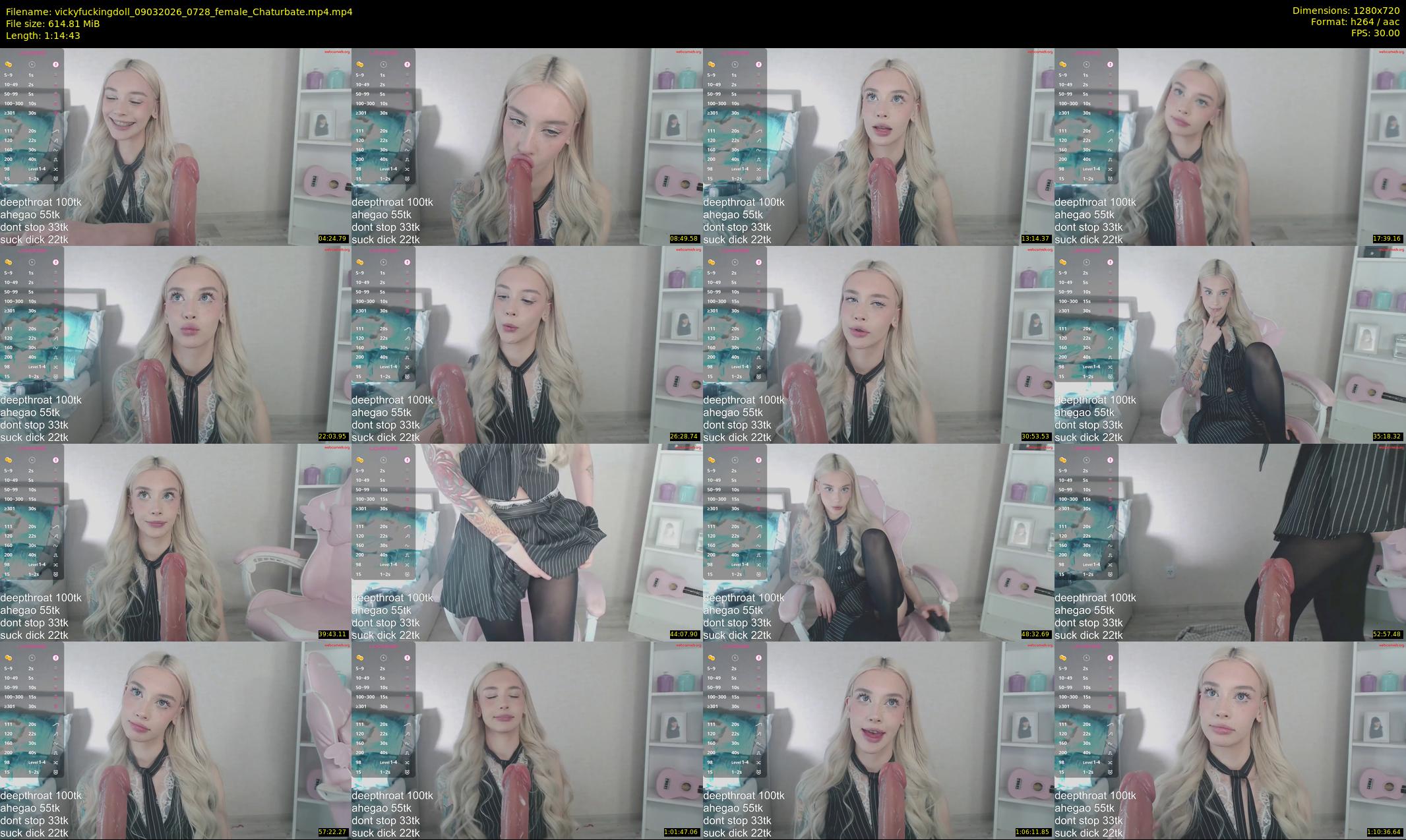 vickyfuckingdoll — 75 minute Chaturbate female cam show recording, 720p, Mar 9, 2026