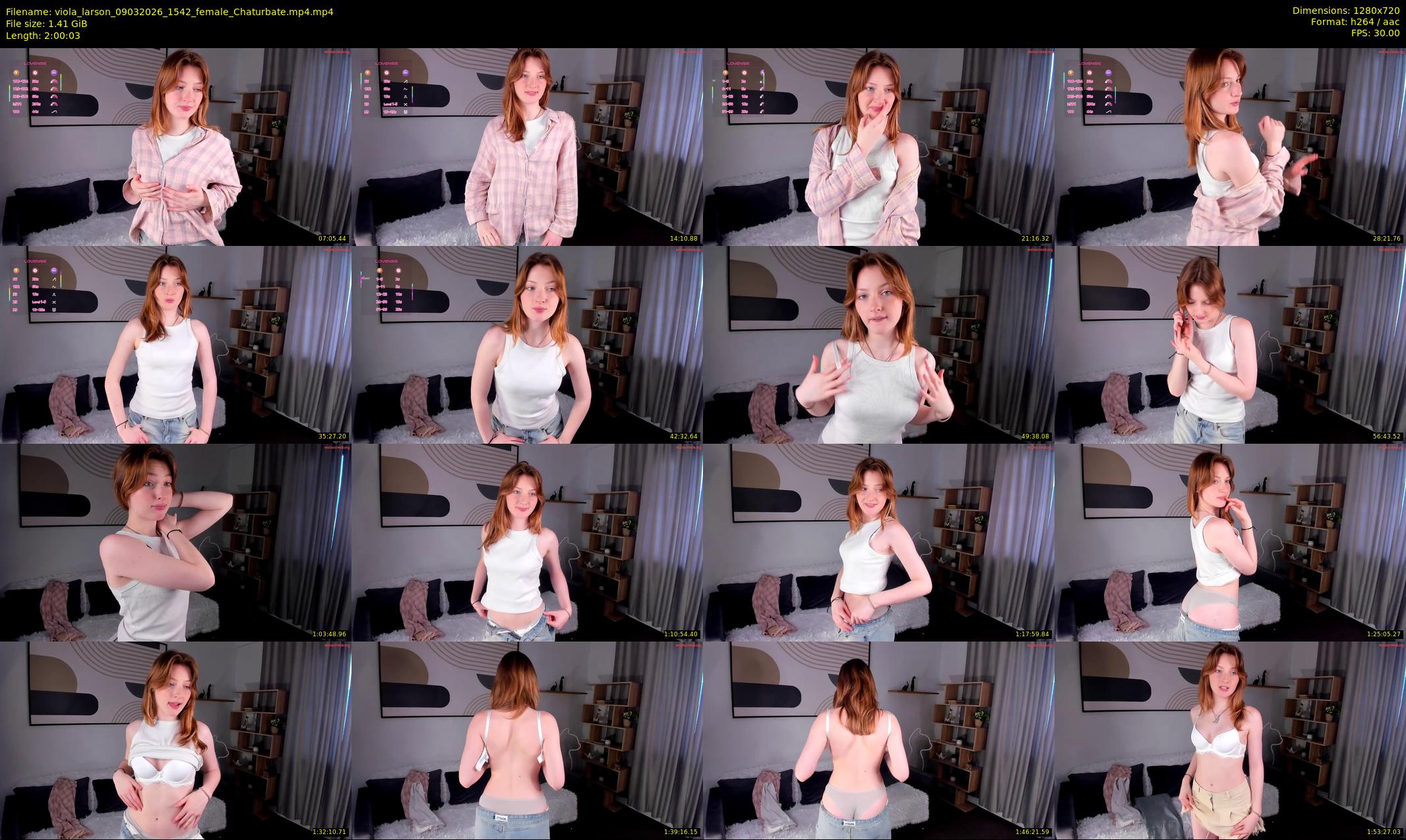 viola_larson — 121 minute Chaturbate female cam show recording, 720p, Mar 9, 2026