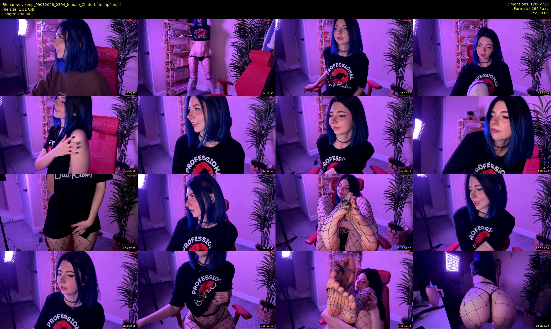 vixenp — 120 minute Chaturbate female cam show recording, 720p, Mar 9, 2026