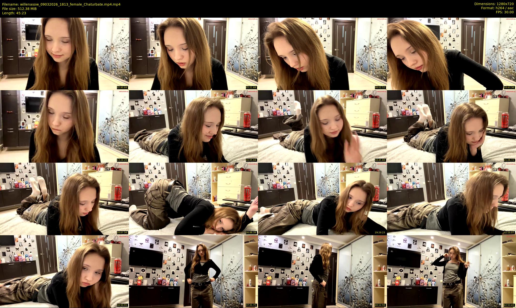 willenasow — 46 minute Chaturbate female cam show recording, 720p, Mar 9, 2026