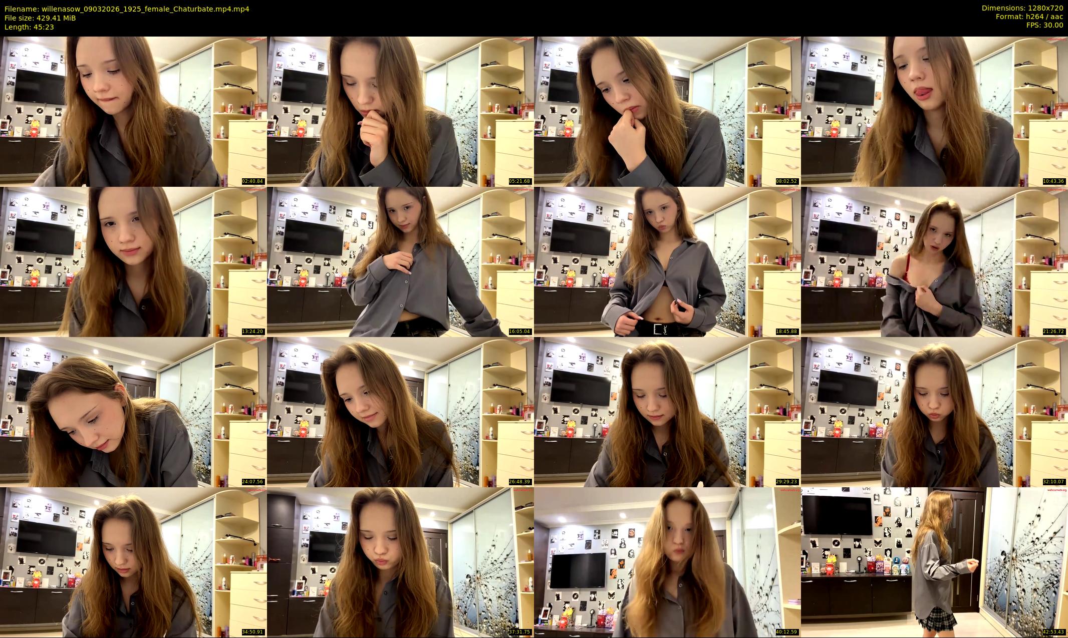 willenasow — 46 minute Chaturbate female cam show recording, 720p, Mar 9, 2026