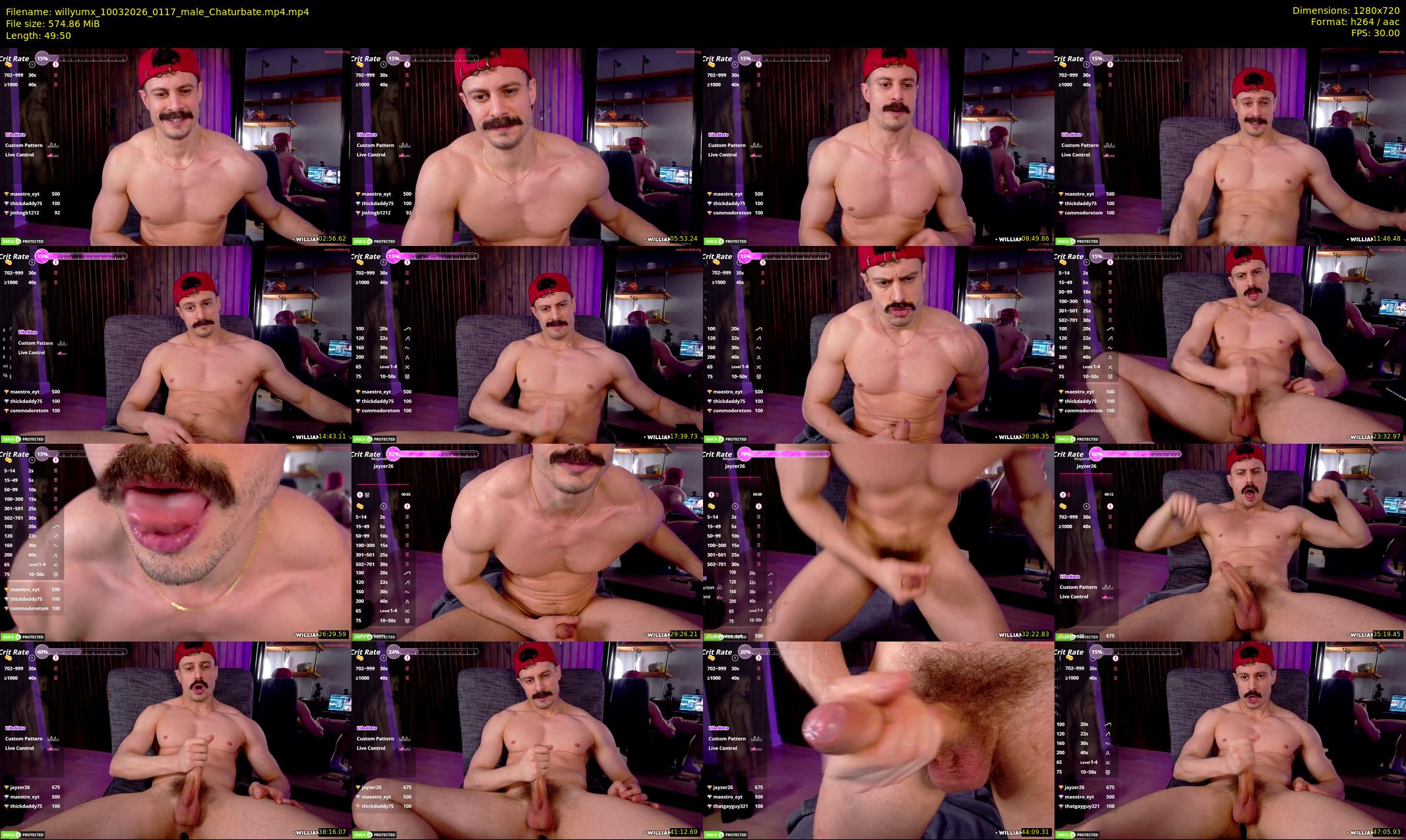 willyumx — 50 minute Chaturbate male cam show recording, 720p, Mar 10, 2026