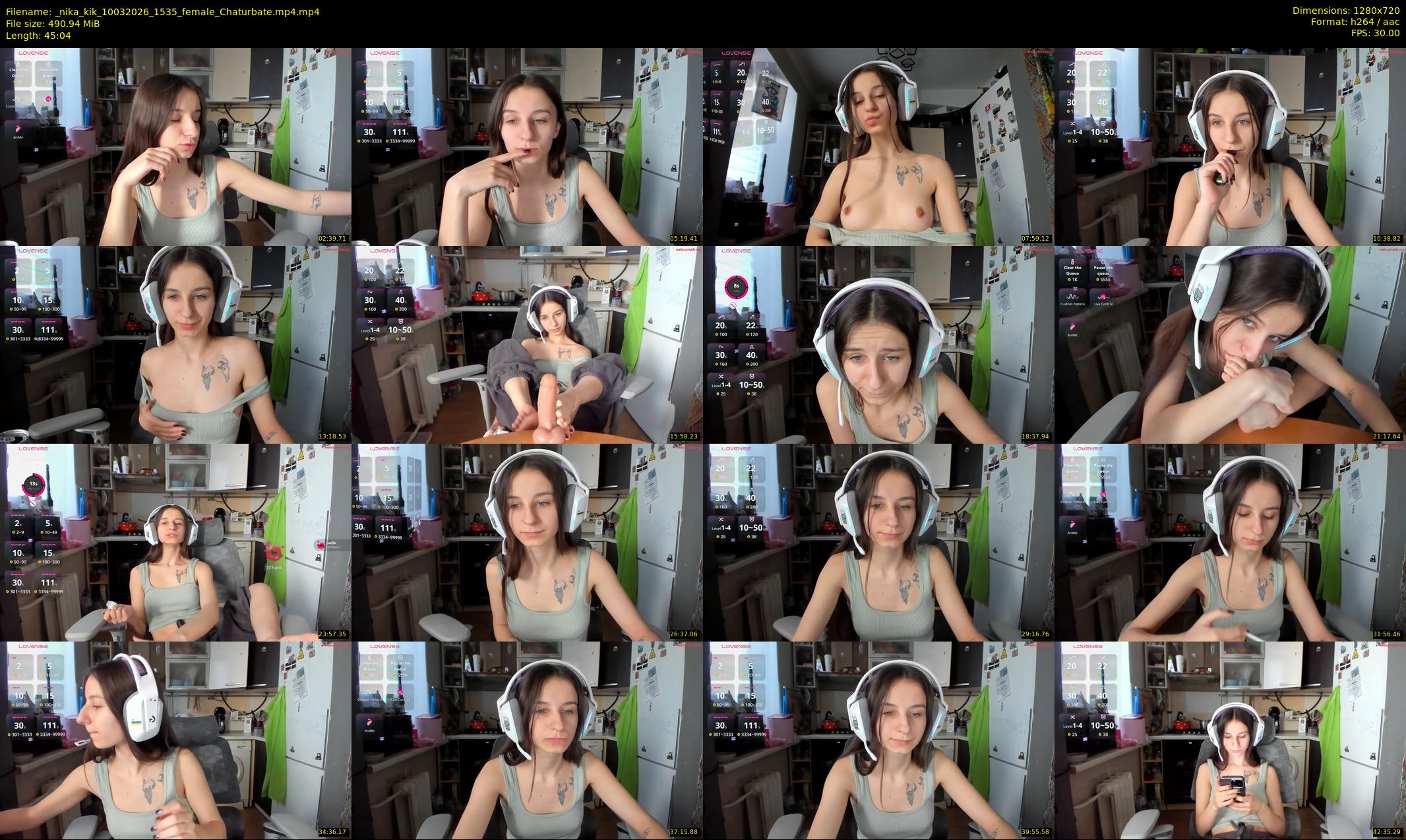 _nika_kik — 46 minute Chaturbate female cam show recording, 720p, Mar 10, 2026