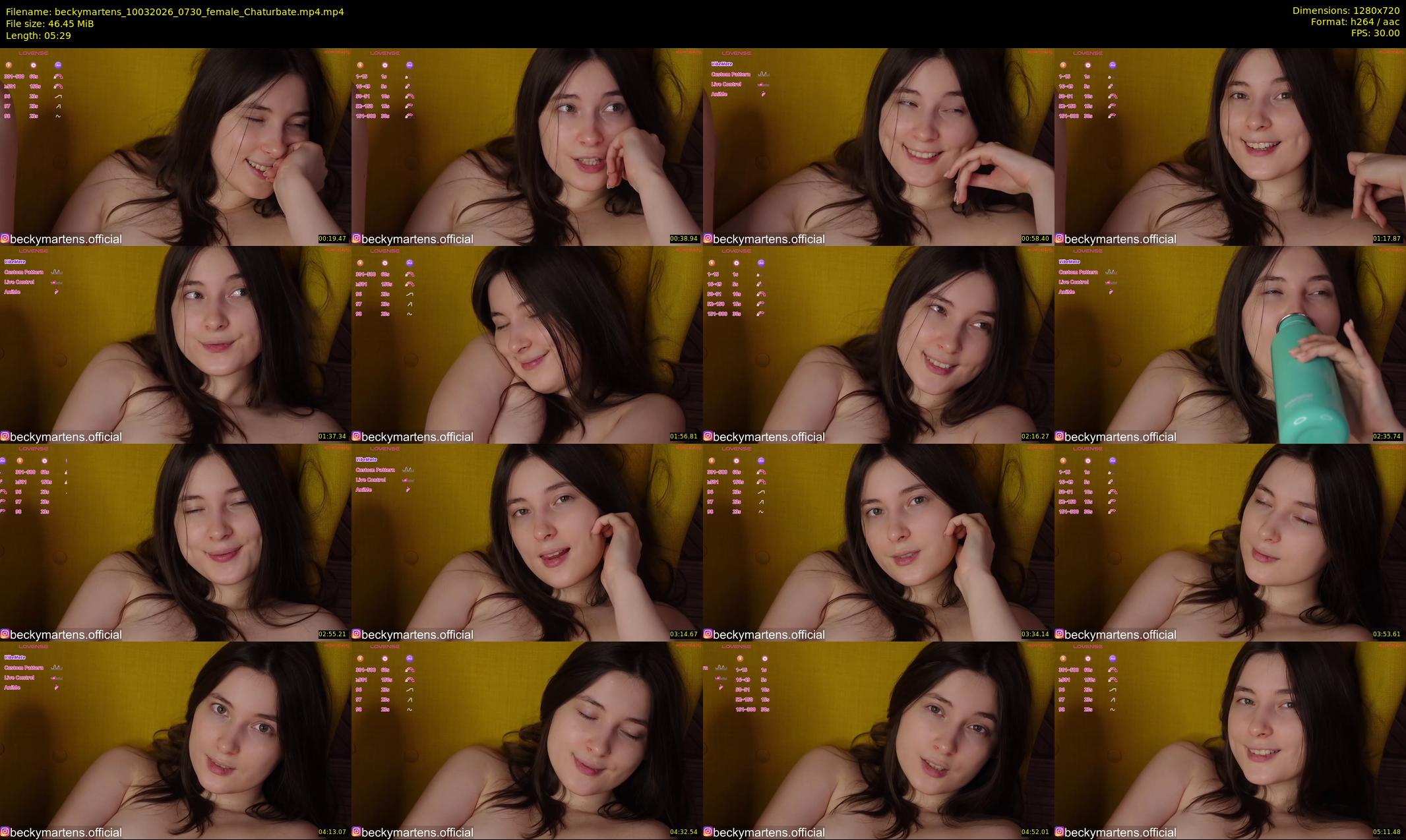 beckymartens — 6 minute Chaturbate female cam show recording, 720p, Mar 10, 2026