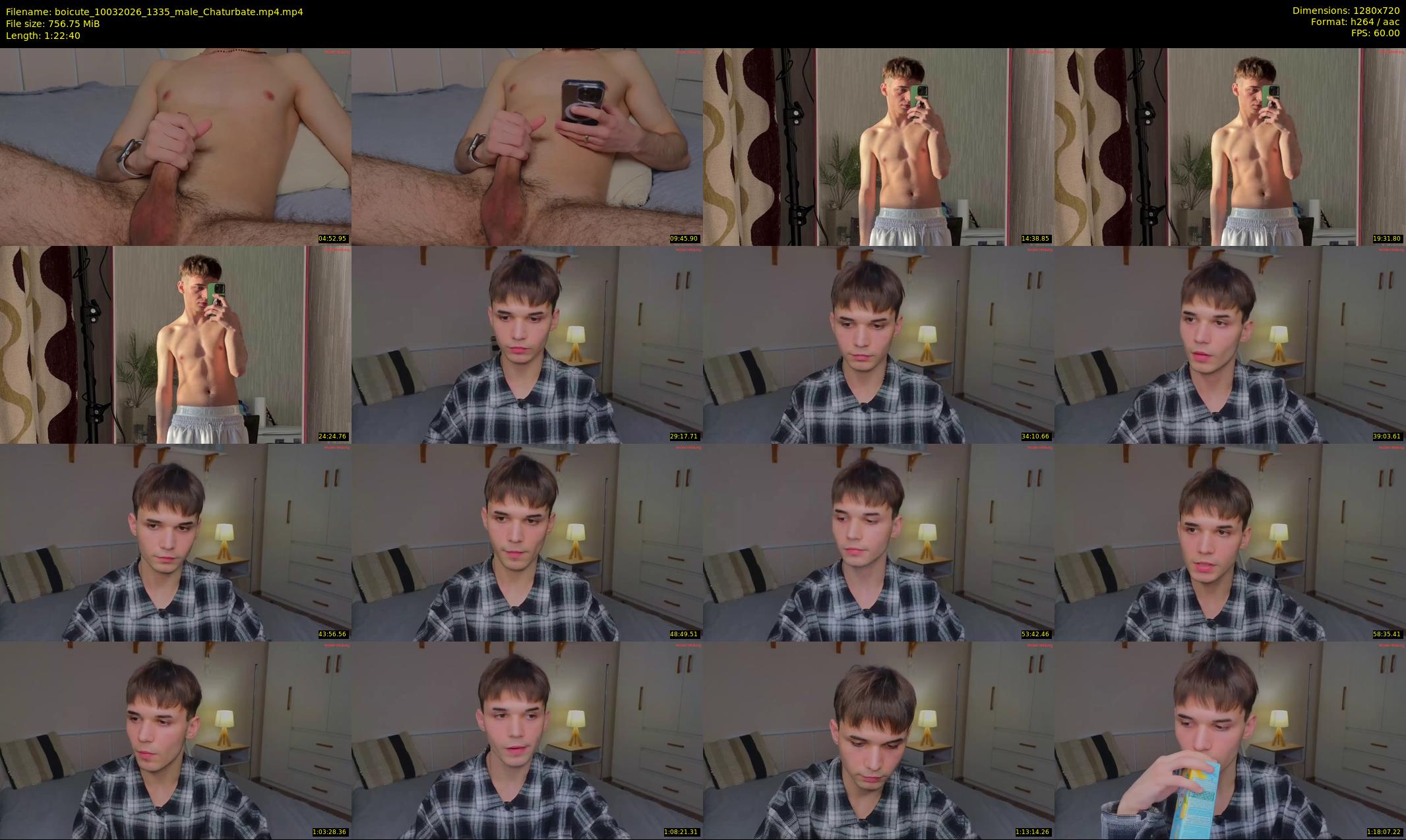 boicute — 83 minute Chaturbate male cam show recording, 720p, Mar 10, 2026