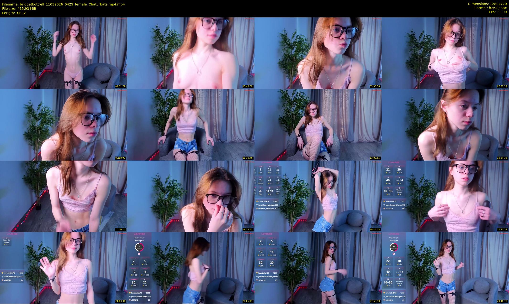 bridgetbottrell — 32 minute Chaturbate female cam show recording, 720p, Mar 11, 2026