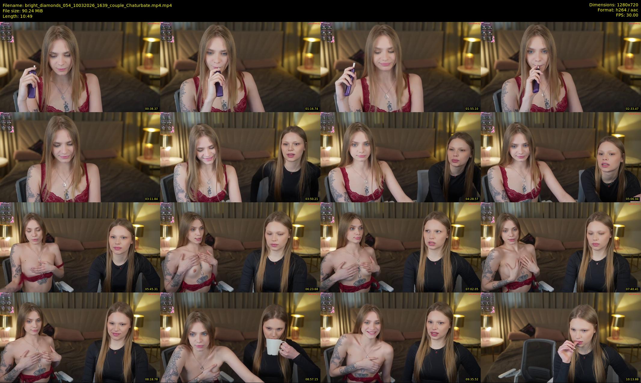 bright_diamonds_054 — 11 minute Chaturbate couple cam show recording, 720p, Mar 10, 2026