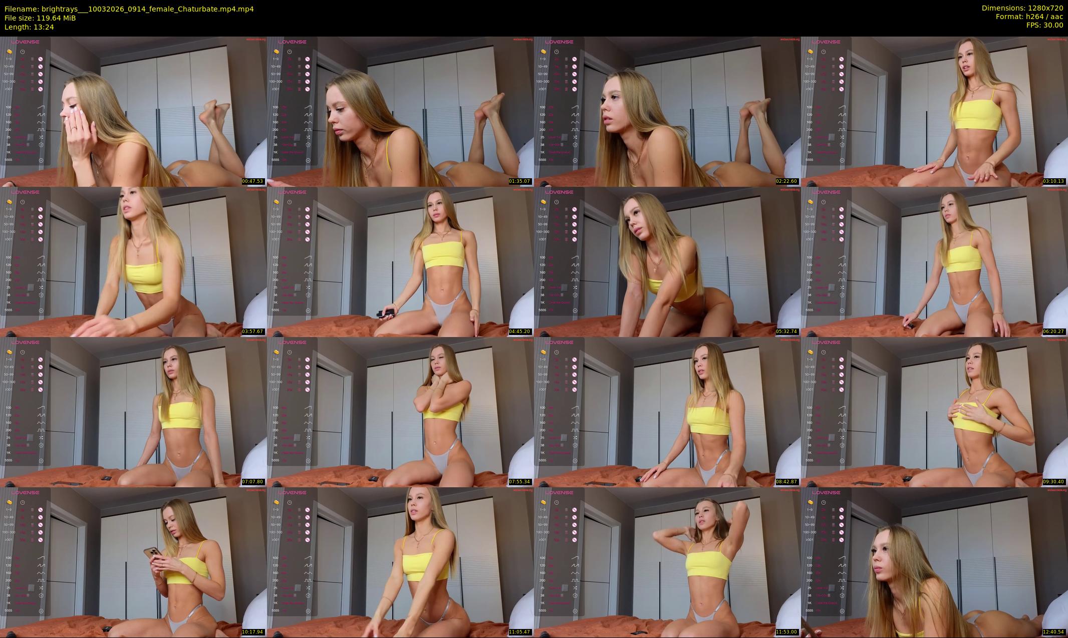 brightrays__ — 14 minute Chaturbate female cam show recording, 720p, Mar 10, 2026