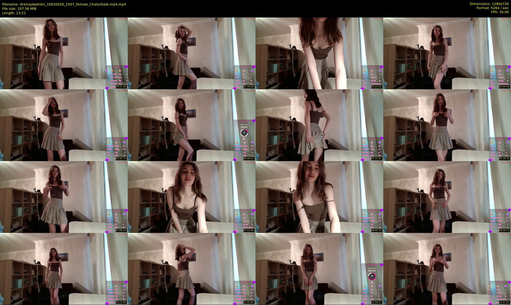 dremazwahlen — 14 minute Chaturbate female cam show recording, 720p, Mar 10, 2026