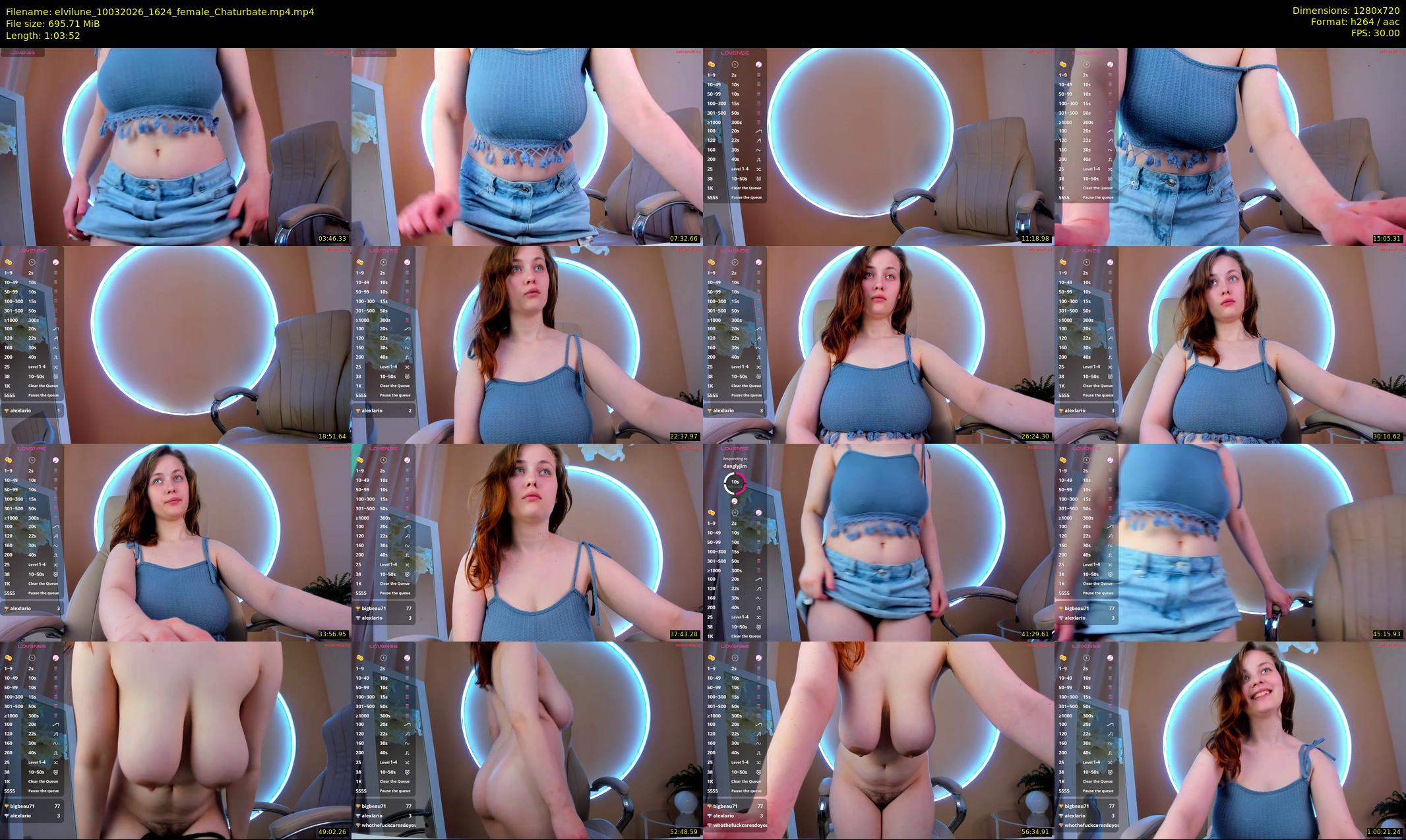elvilune — 64 minute Chaturbate female cam show recording, 720p, Mar 10, 2026