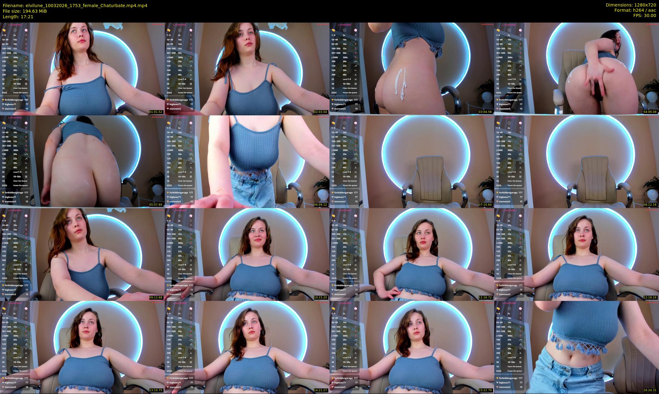 elvilune — 18 minute Chaturbate female cam show recording, 720p, Mar 10, 2026