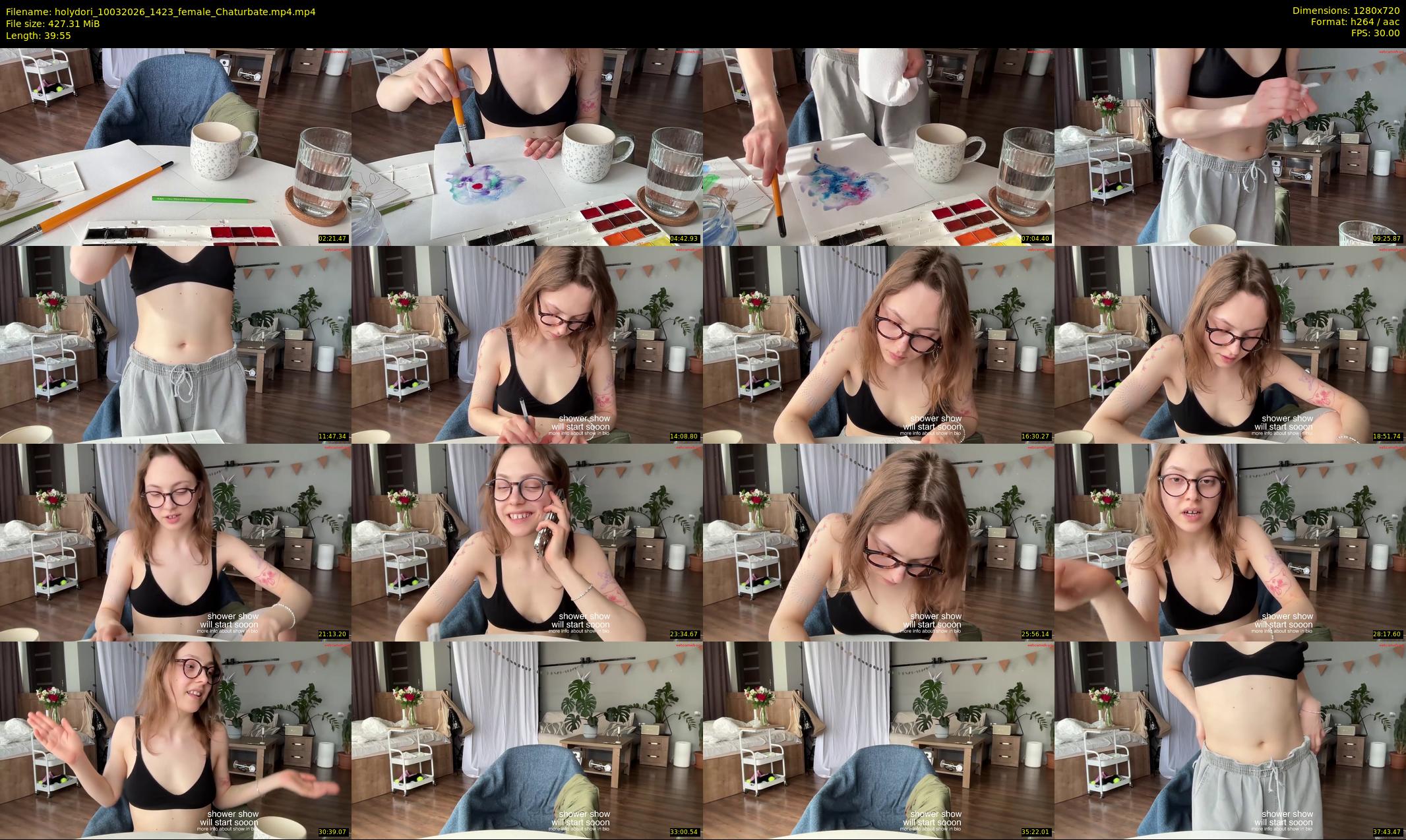 holydori — 40 minute Chaturbate female cam show recording, 720p, Mar 10, 2026