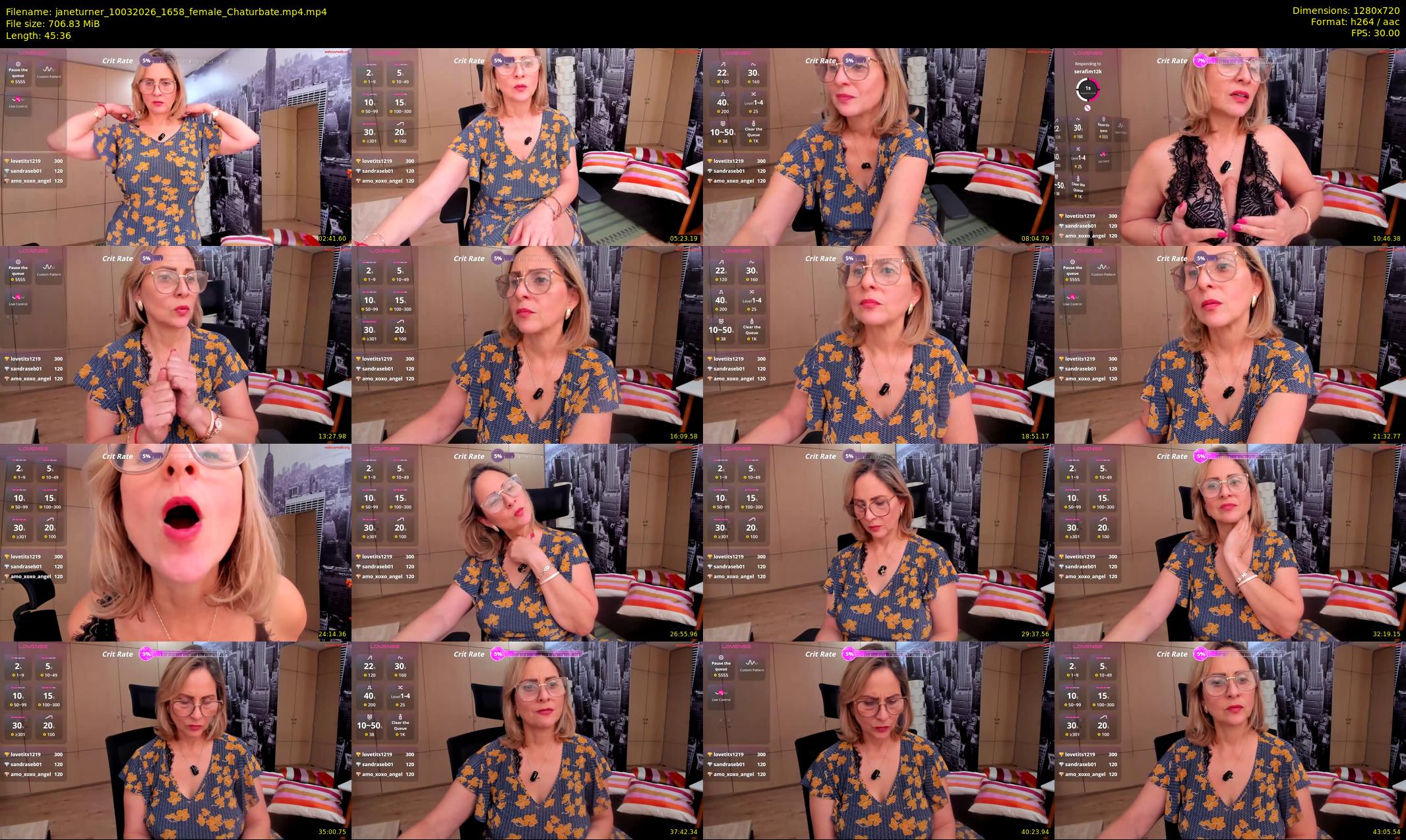 janeturner — 46 minute Chaturbate female cam show recording, 720p, Mar 10, 2026